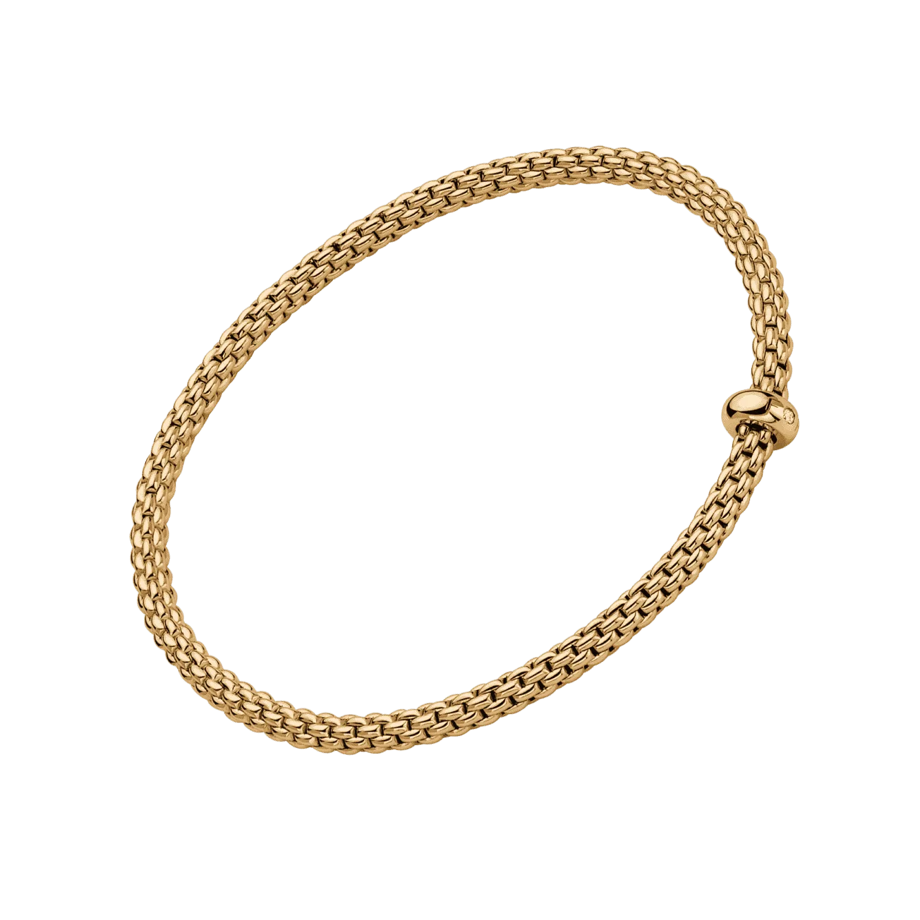 FOPE Prima Flex'it 18ct Yellow Gold Diamond Bracelet