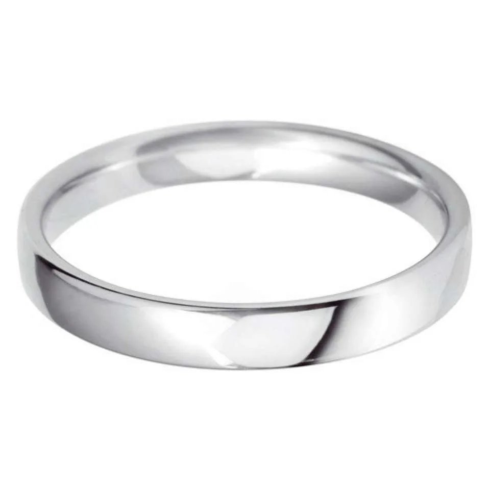 Platinum 3mm Light Court Wedding Band