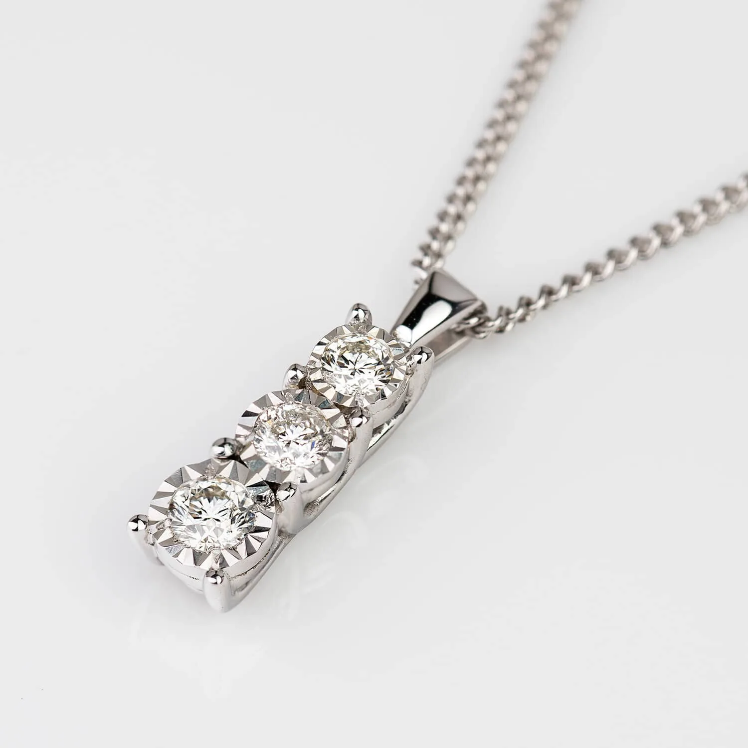 Debut 9ct White Gold Illusion Set 0.24ct Diamond Pendant
