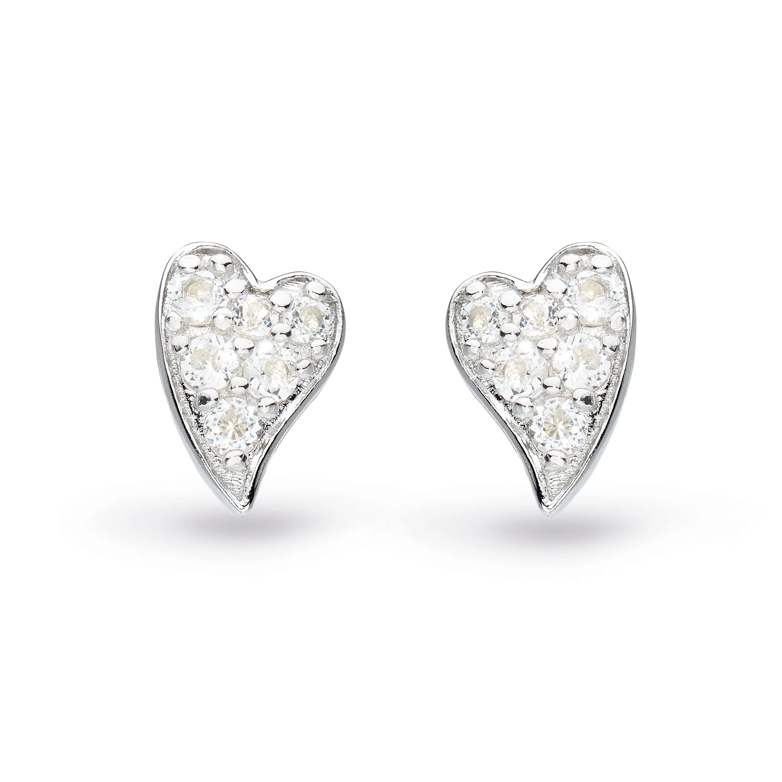Kit Heath Desire Cherish Precious Pavé Heart Stud Earrings