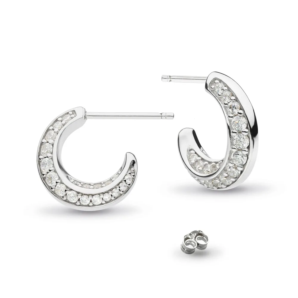 Kit Heath Bevel Cirque Pavé Hoop Earrings