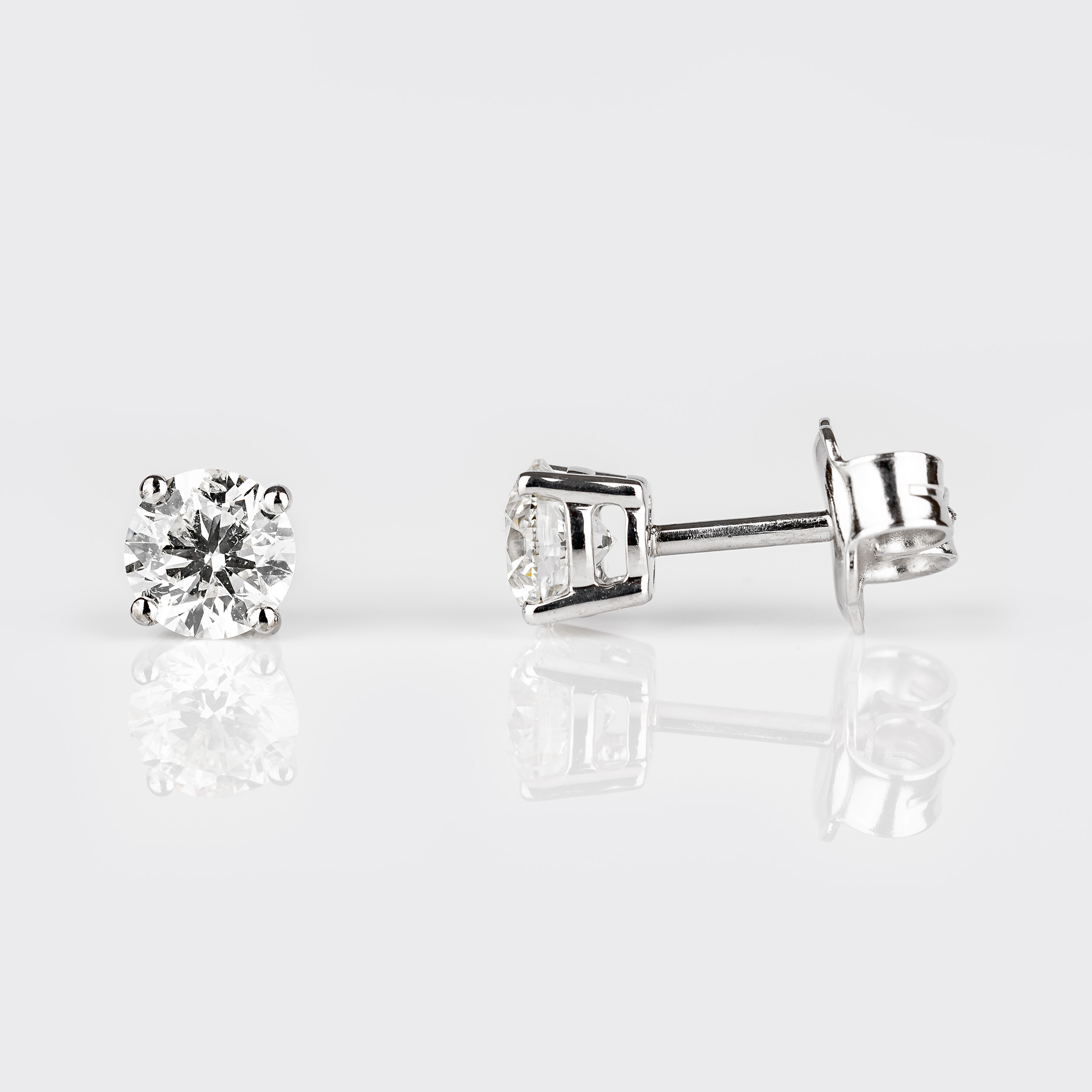 Trillion Brilliant Cut Solitaire Earring 1 to 10 CT  Vai Ra