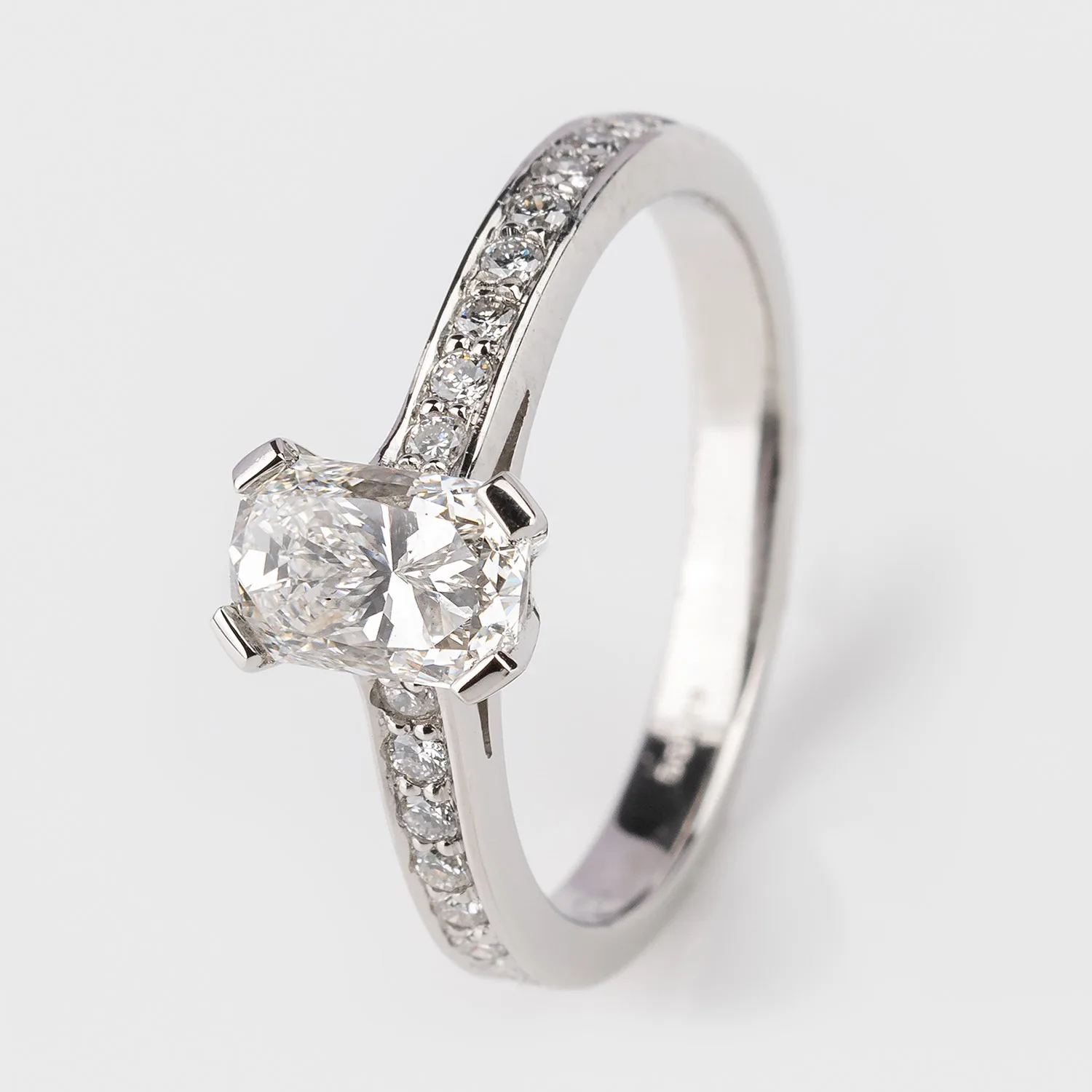 Platinum 1.21ct Mixed Cut Diamond Solitaire Ring