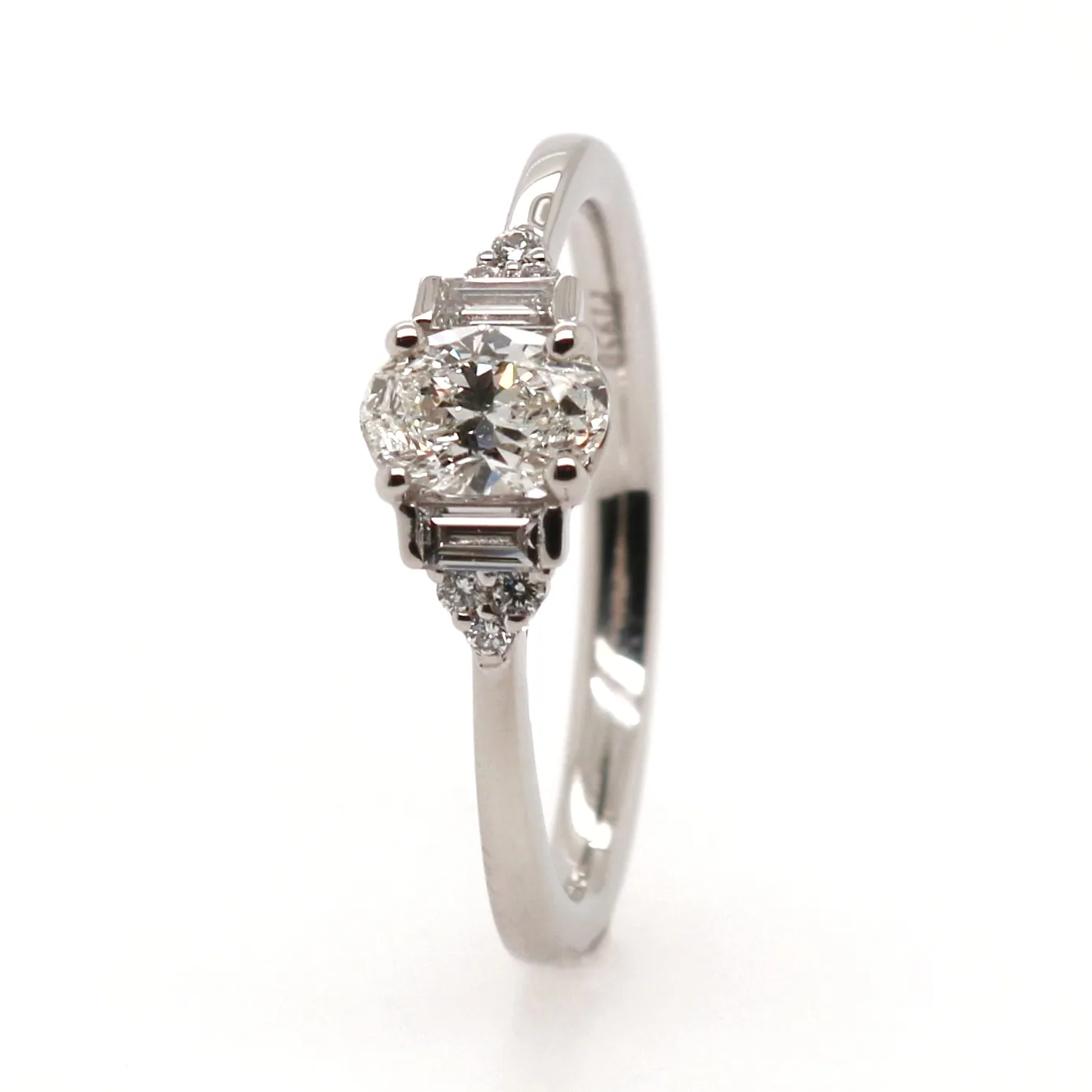 Platinum 0.40ct Mixed Cut Diamond Ring