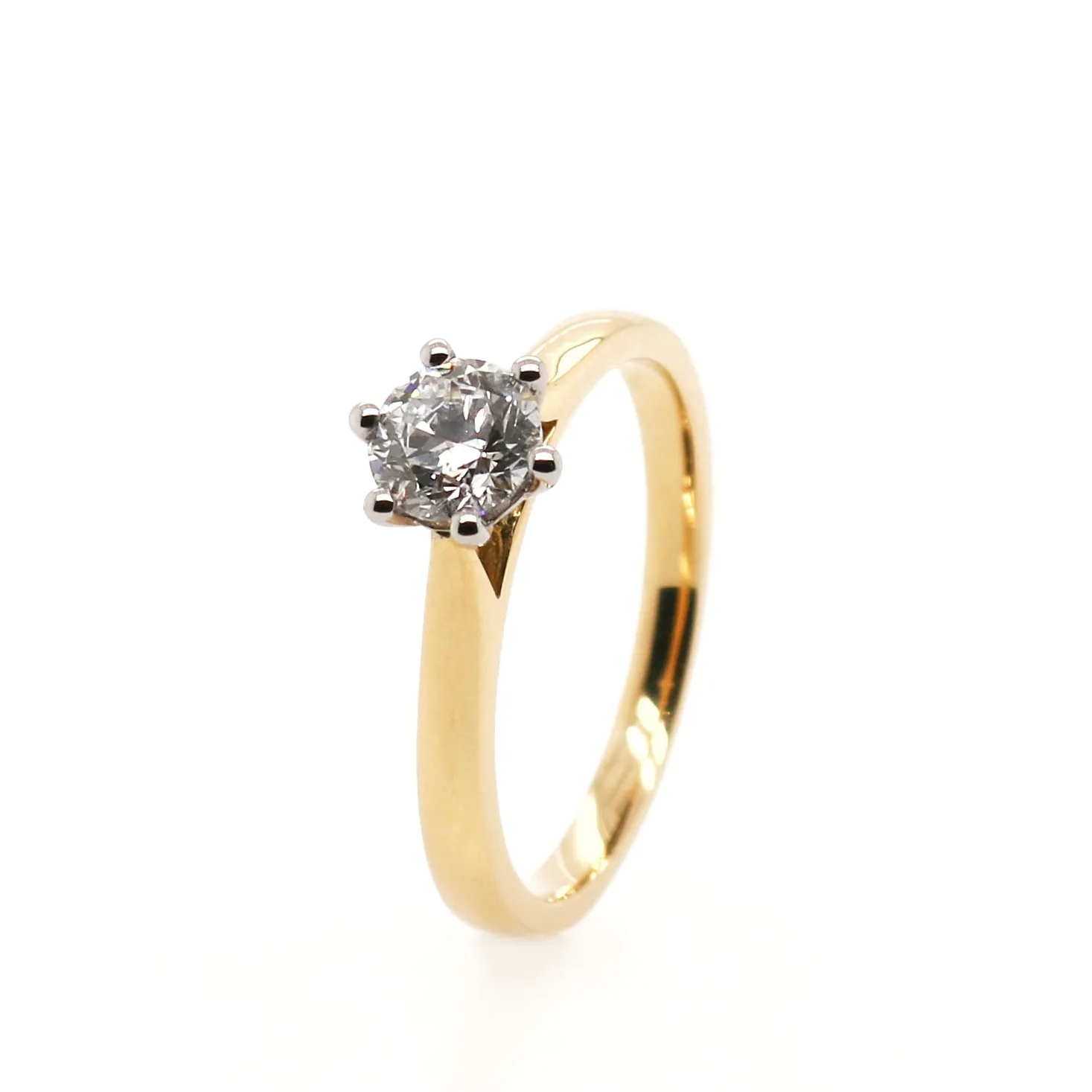 18ct Yellow Gold 0.60ct Round Brilliant Cut Diamond Solitaire Ring