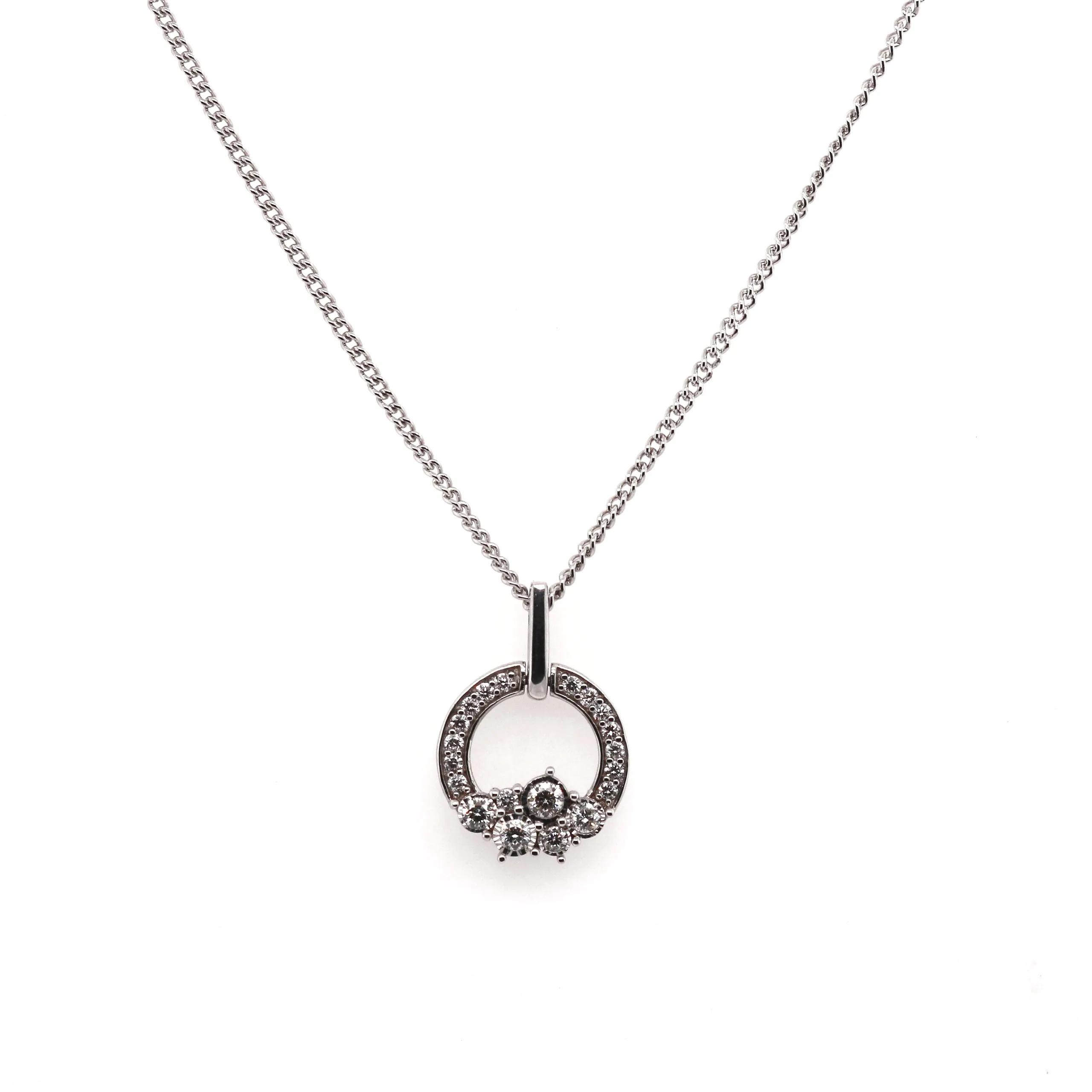 Debut 9ct White Gold Illusion Set 0.16ct Diamond Pendant