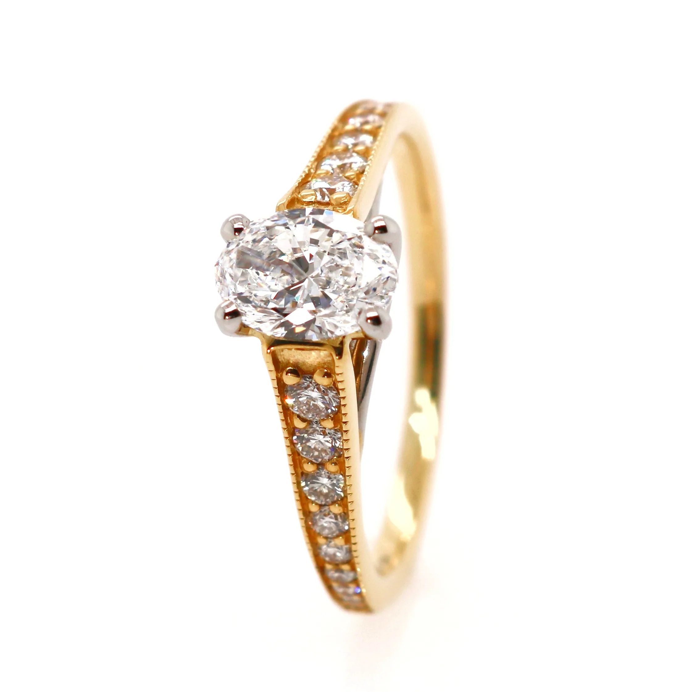 18ct Yellow Gold 0.72ct Oval Cut Diamond Solitaire Ring