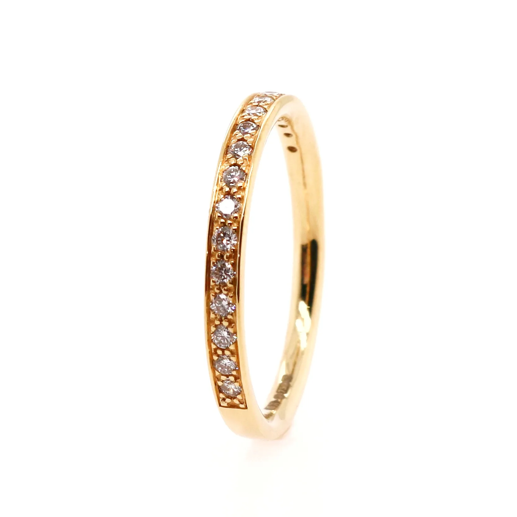 18ct Yellow Gold 0.25ct Round Brilliant Cut Diamond Half Eternity Ring