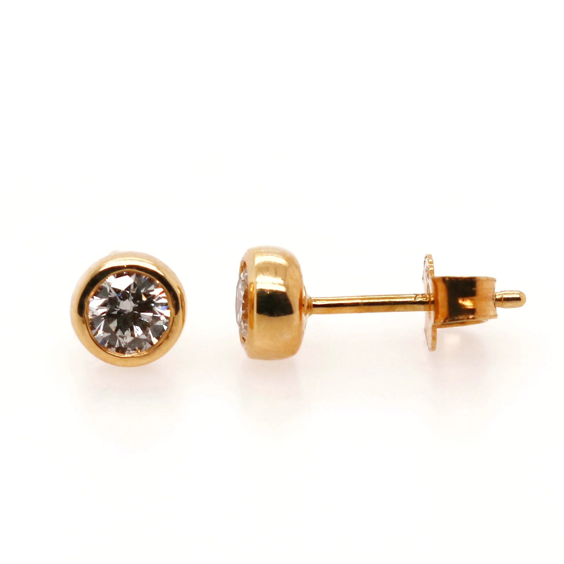 18ct Yellow Gold 0.60ct Round Brilliant Cut Diamond Studs