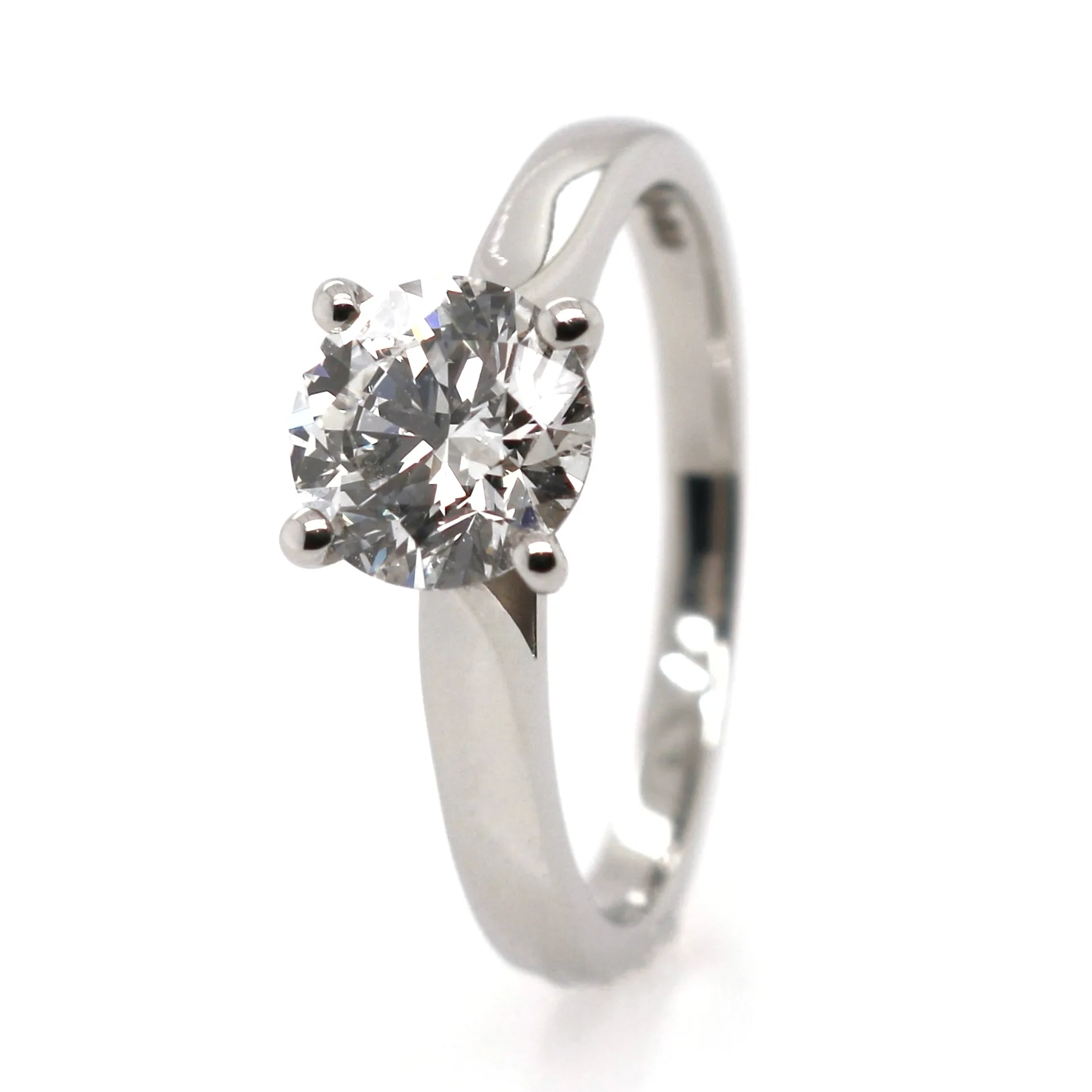 Platinum 1.20ct Round Brilliant Cut Diamond Solitaire Ring