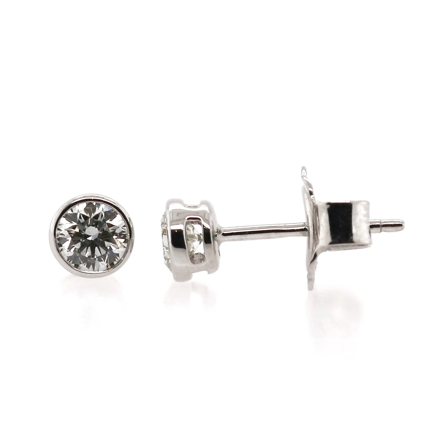 18ct White Gold 0.50ct Round Brilliant Cut Diamond Studs