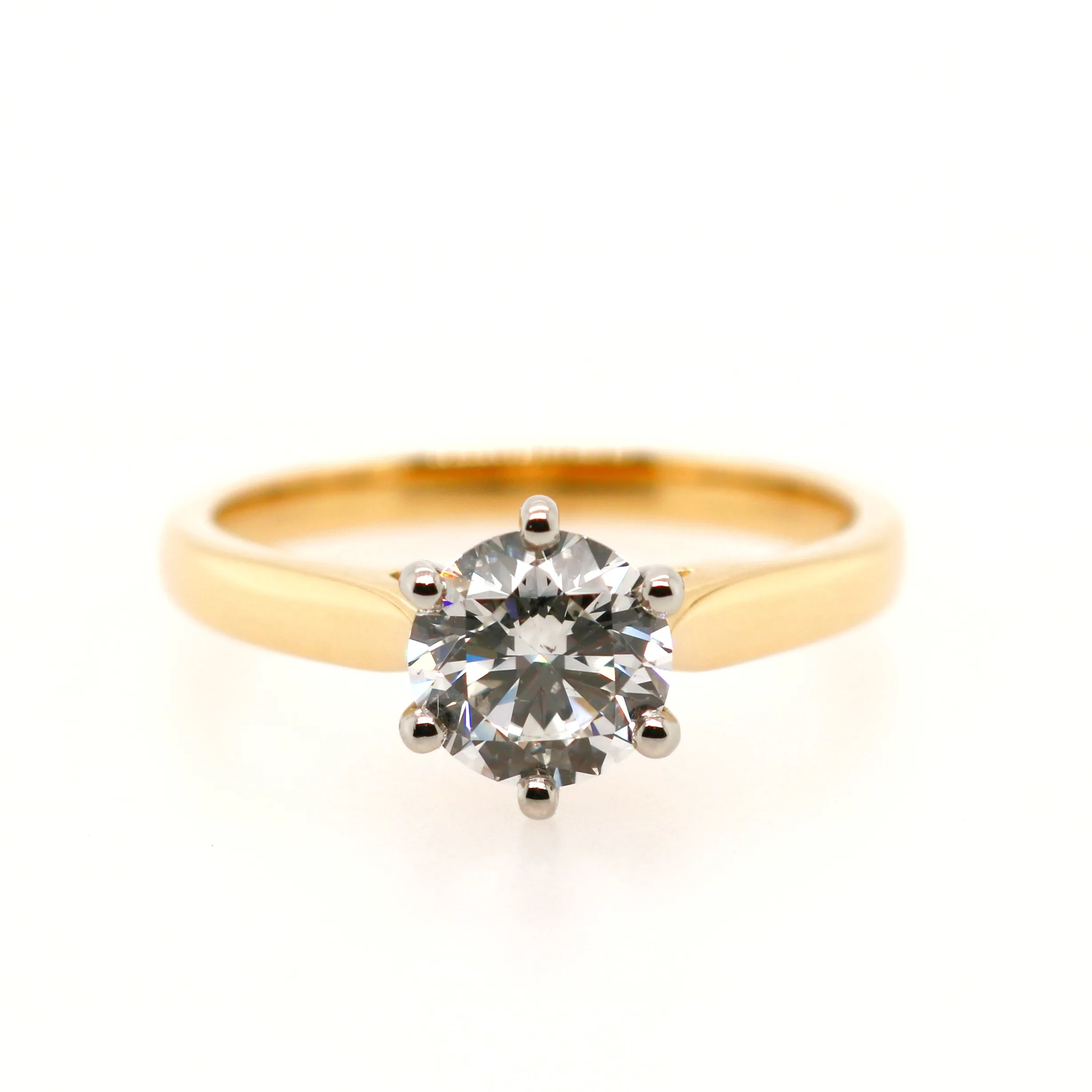 18ct Yellow Gold 1.00ct Round Brilliant Cut Diamond Solitaire Ring - Image 2