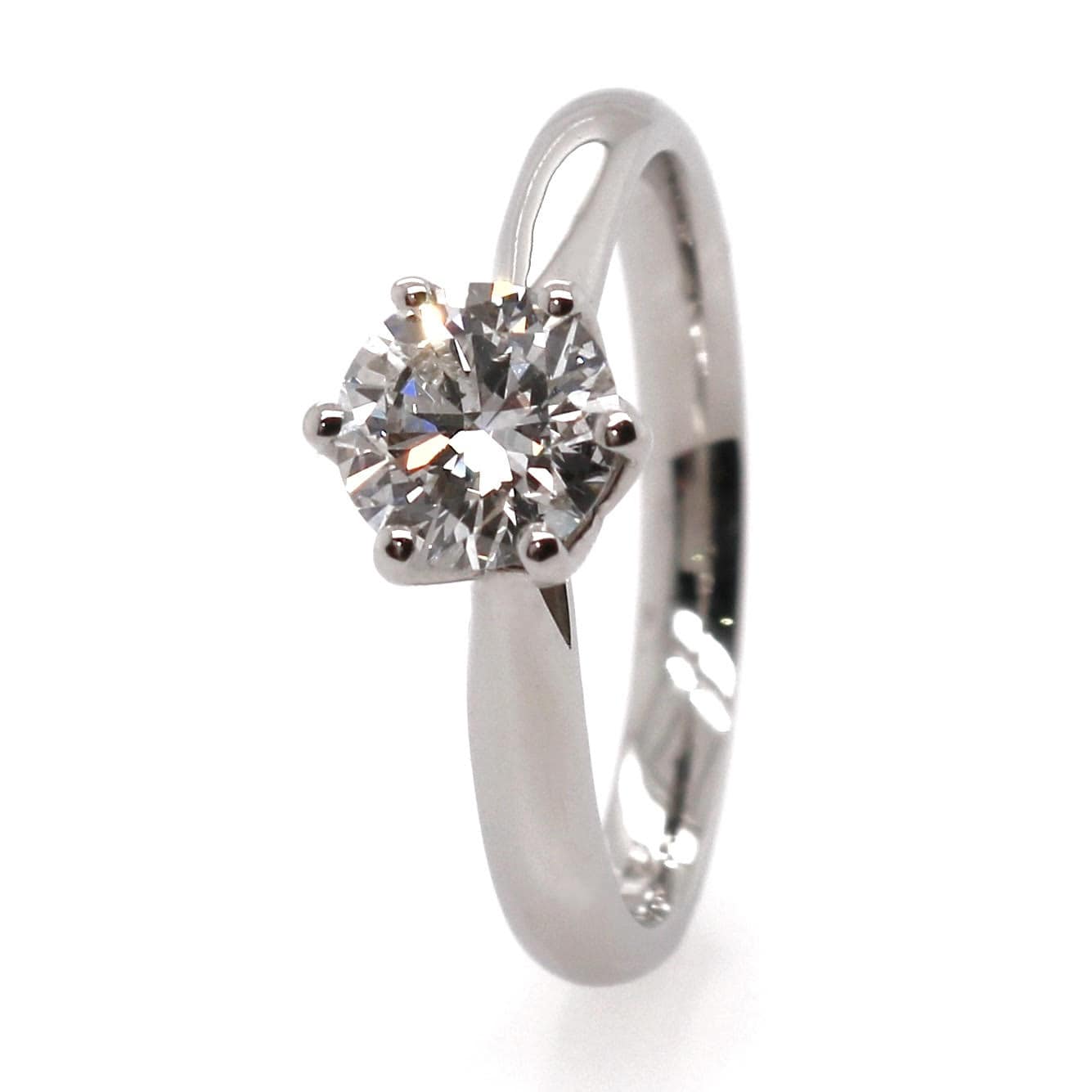 Platinum 0.80ct Round Brilliant Cut Diamond Solitaire Ring