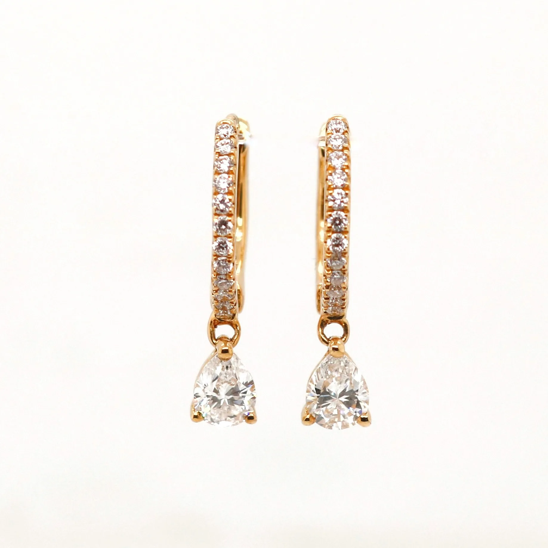 18ct Yellow Gold 0.40ct Mixed Cut Diamond Hoops