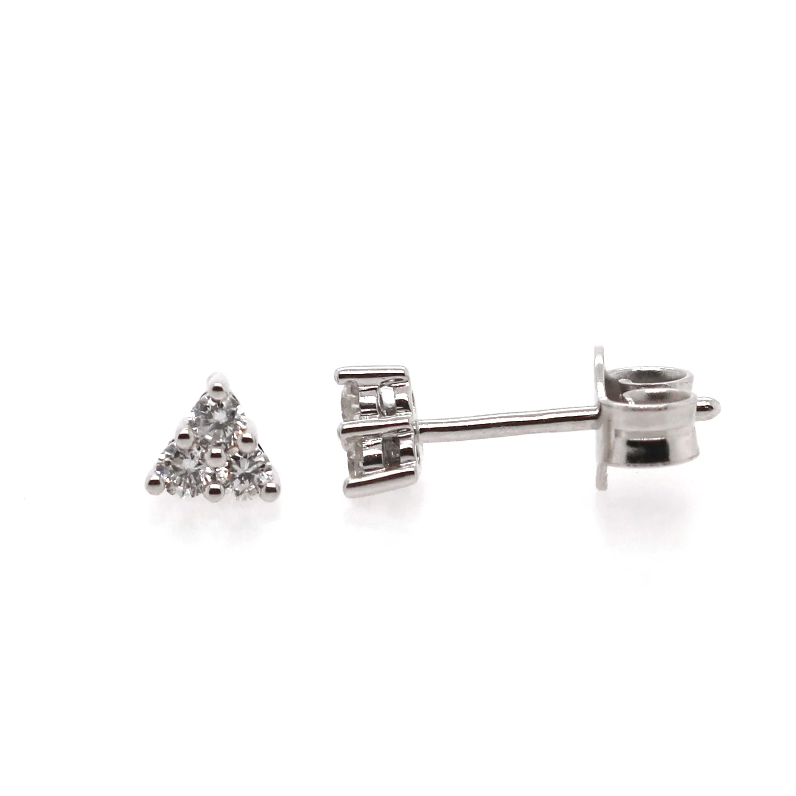 18ct White Gold 0.18ct Round Brilliant Cut Diamond Studs