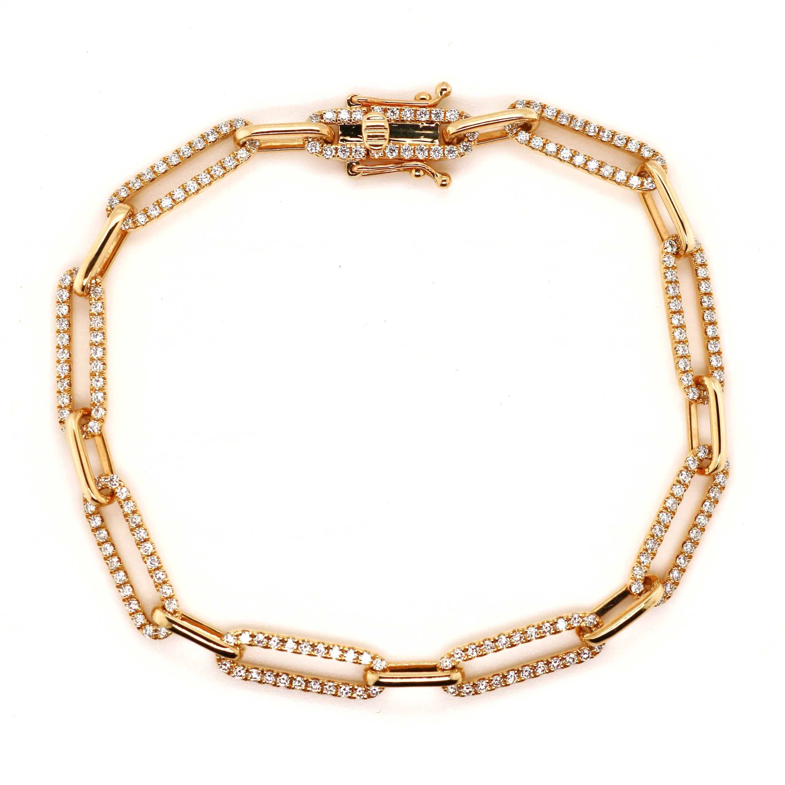 18ct Yellow Gold 1.44ct Round Brilliant Cut Diamond Bracelet