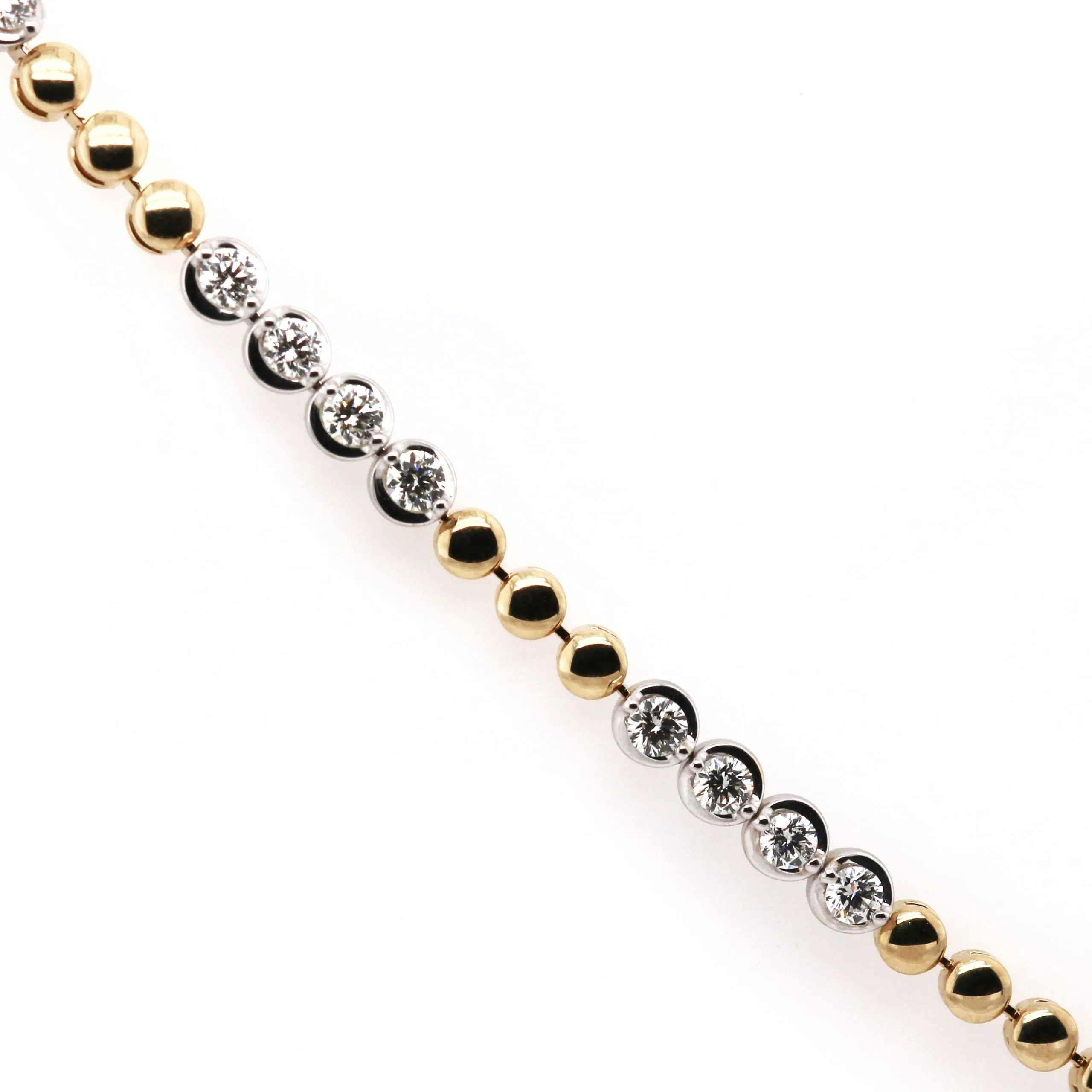 18ct Yellow and White Gold 1.60ct Diamond Bracelet