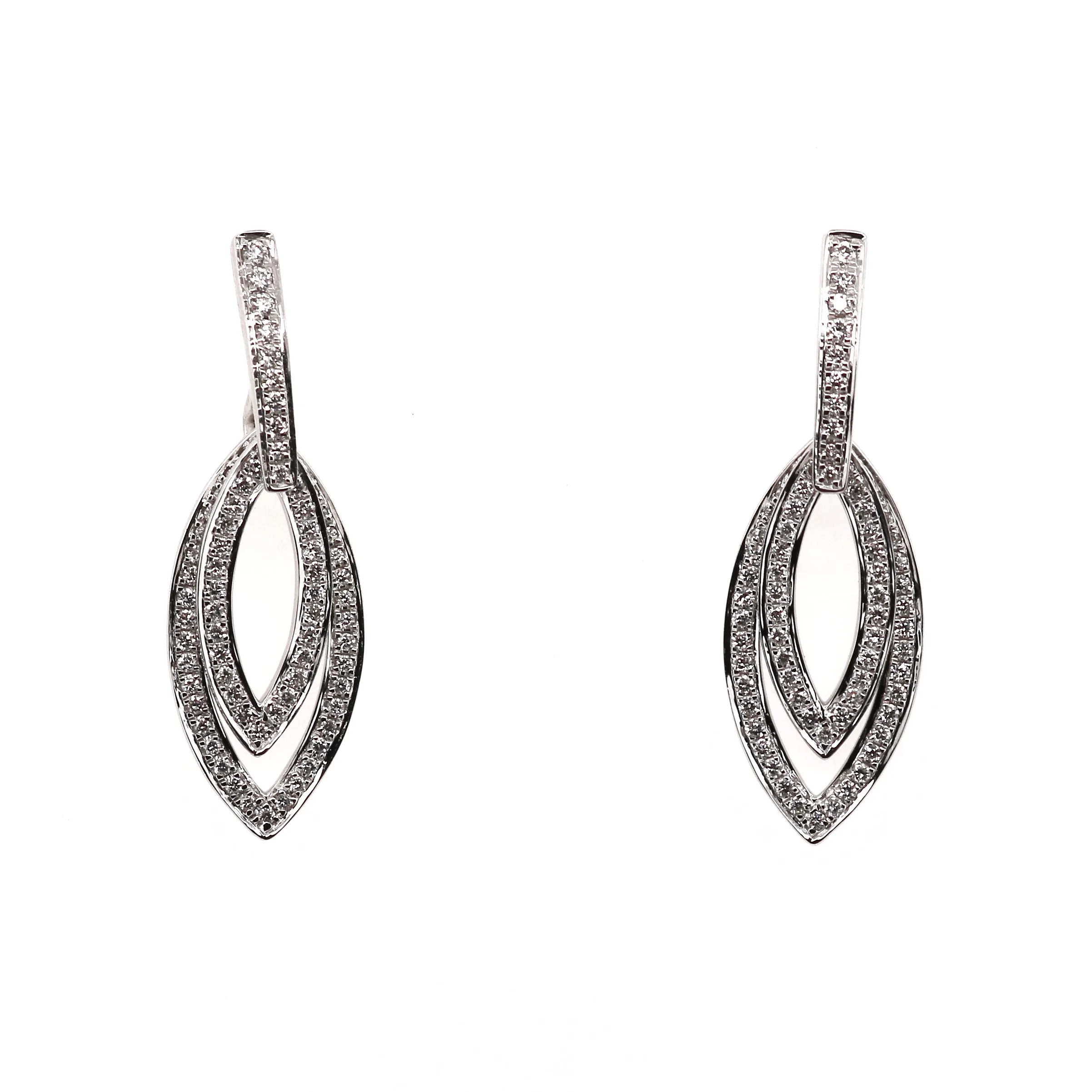 18ct White Gold 0.45ct Round Brilliant Cut Diamond Earrings