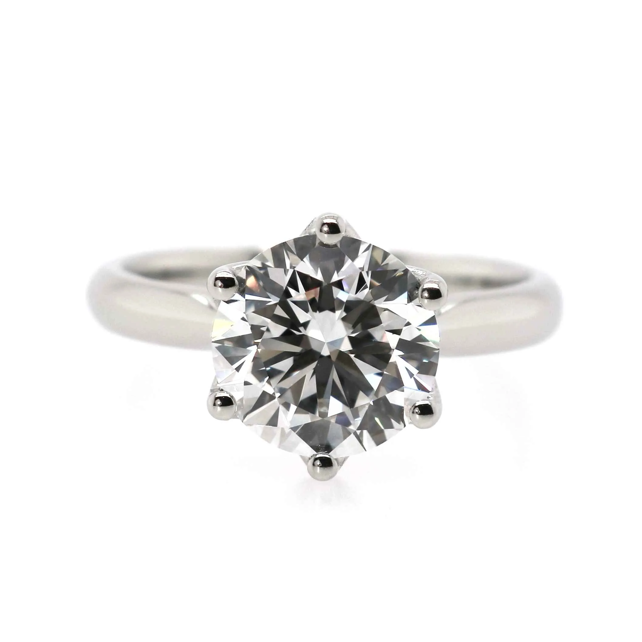 Platinum 2.50ct Laboratory Grown Round Brilliant Cut Diamond Solitaire Ring - Image 2