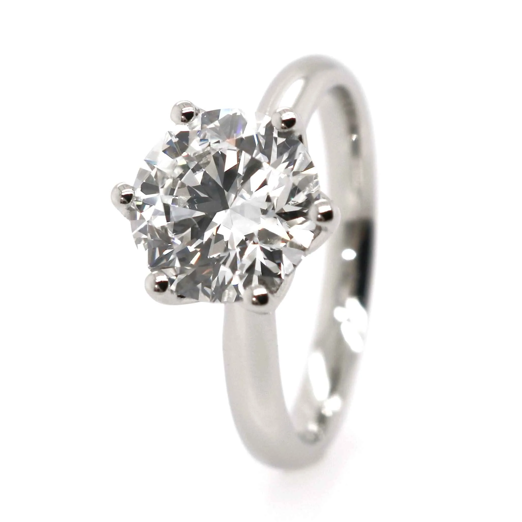 Platinum 2.50ct Laboratory Grown Round Brilliant Cut Diamond Solitaire Ring