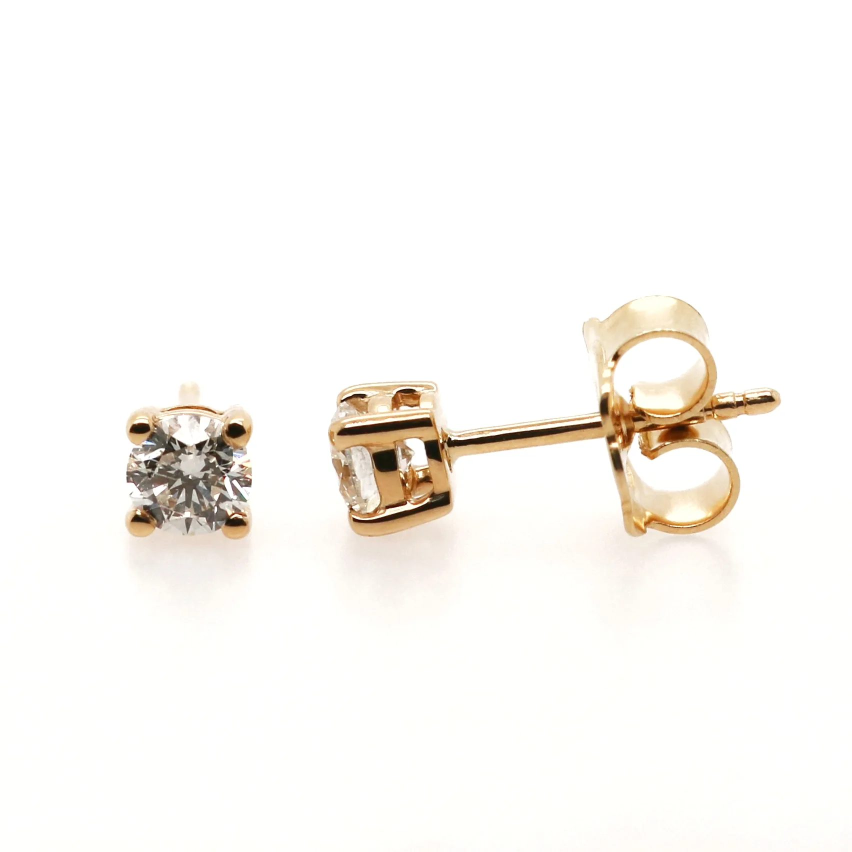 18ct Yellow Gold 0.50ct Round Brilliant Cut Diamond Studs