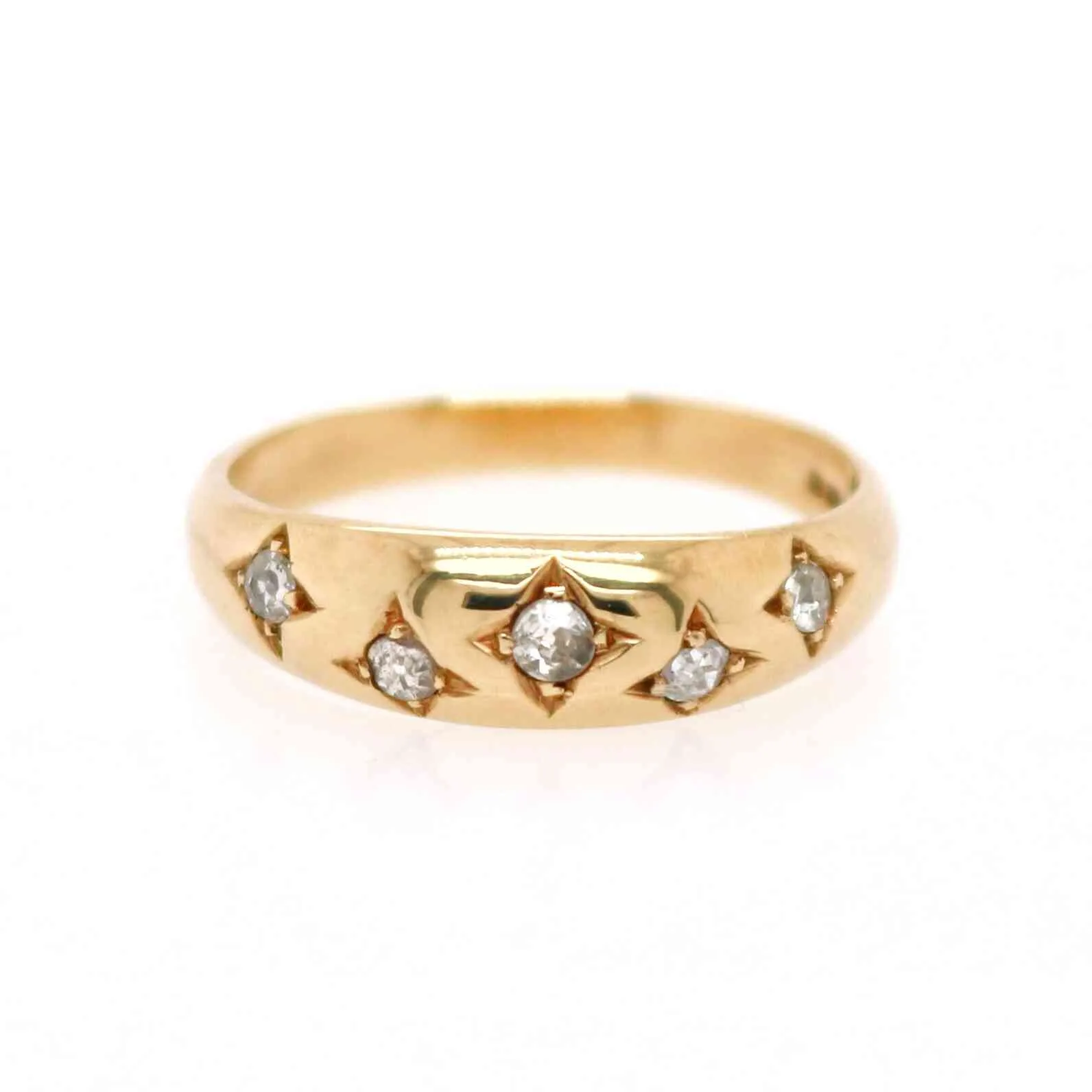 Pre-owned 9ct Yellow Gold Old Cut Diamond Ring - Image 2