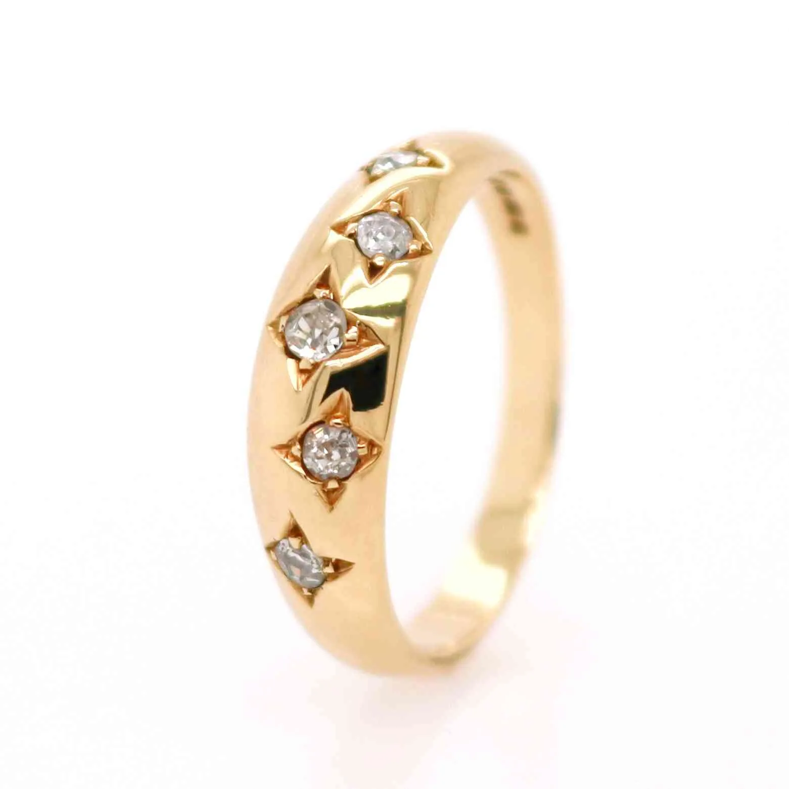 Pre-owned 9ct Yellow Gold Old Cut Diamond Ring