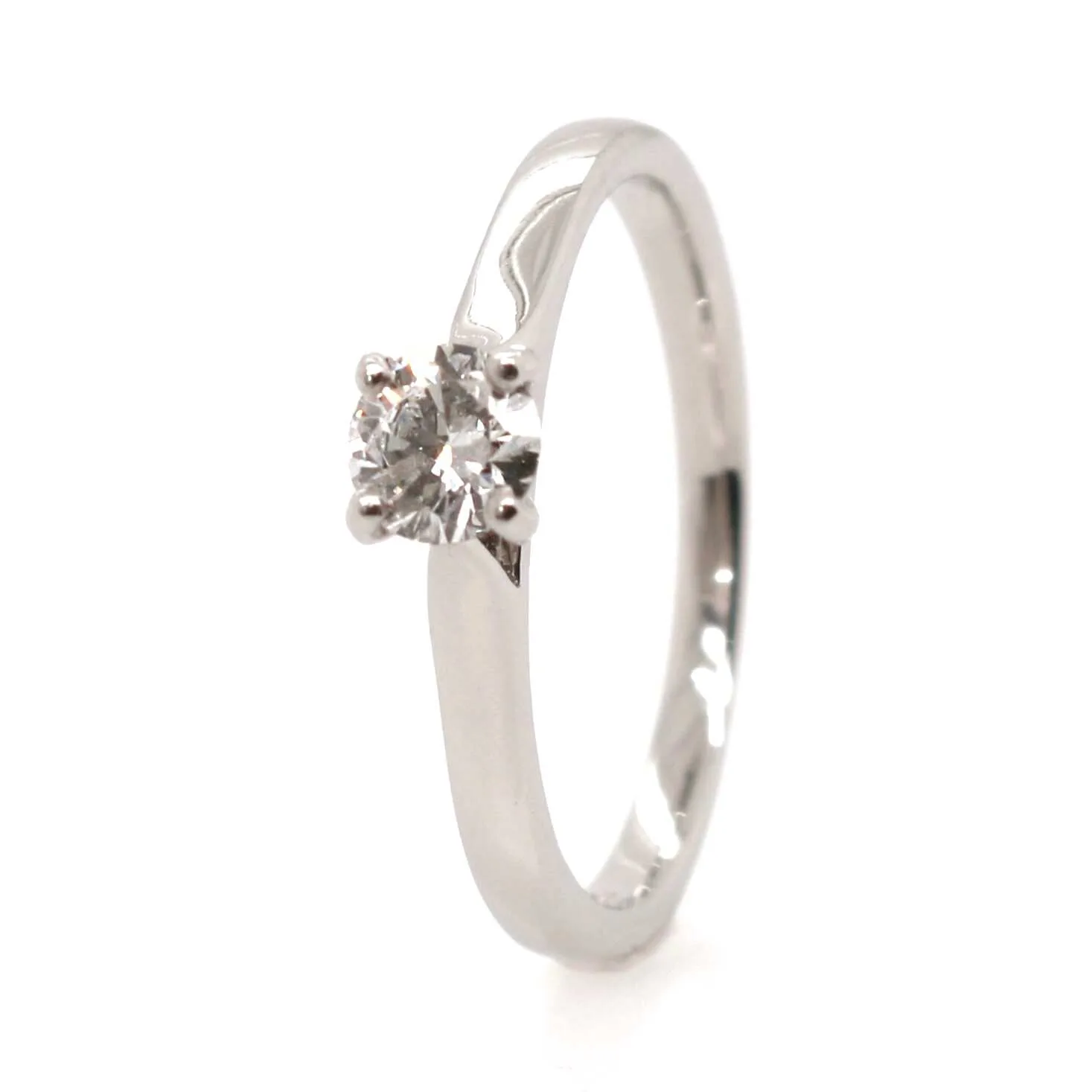 Platinum 0.30ct Round Brilliant Cut Diamond Solitaire Ring
