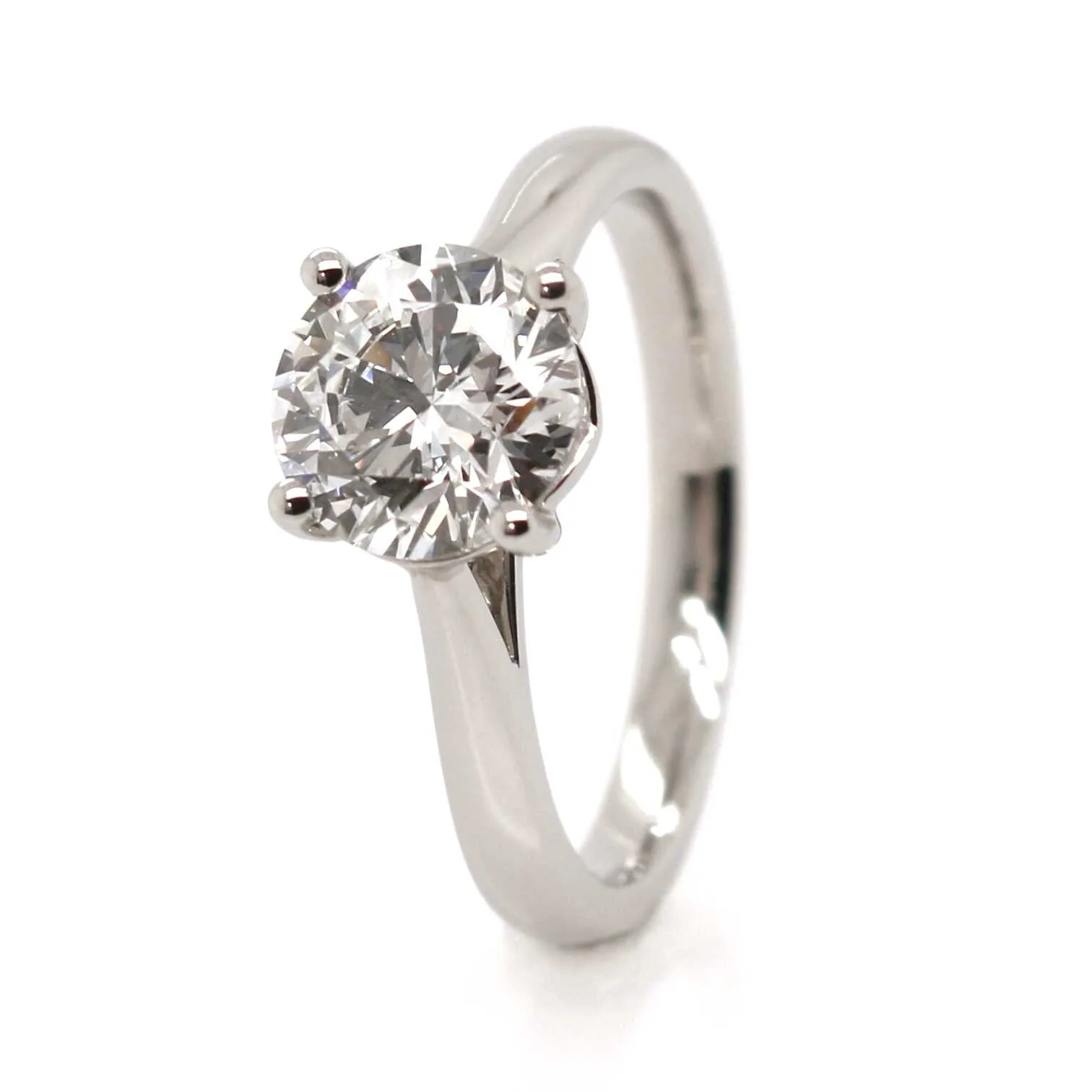 Platinum 1.50ct Laboratory Grown Round Brilliant Cut Diamond Solitaire Ring