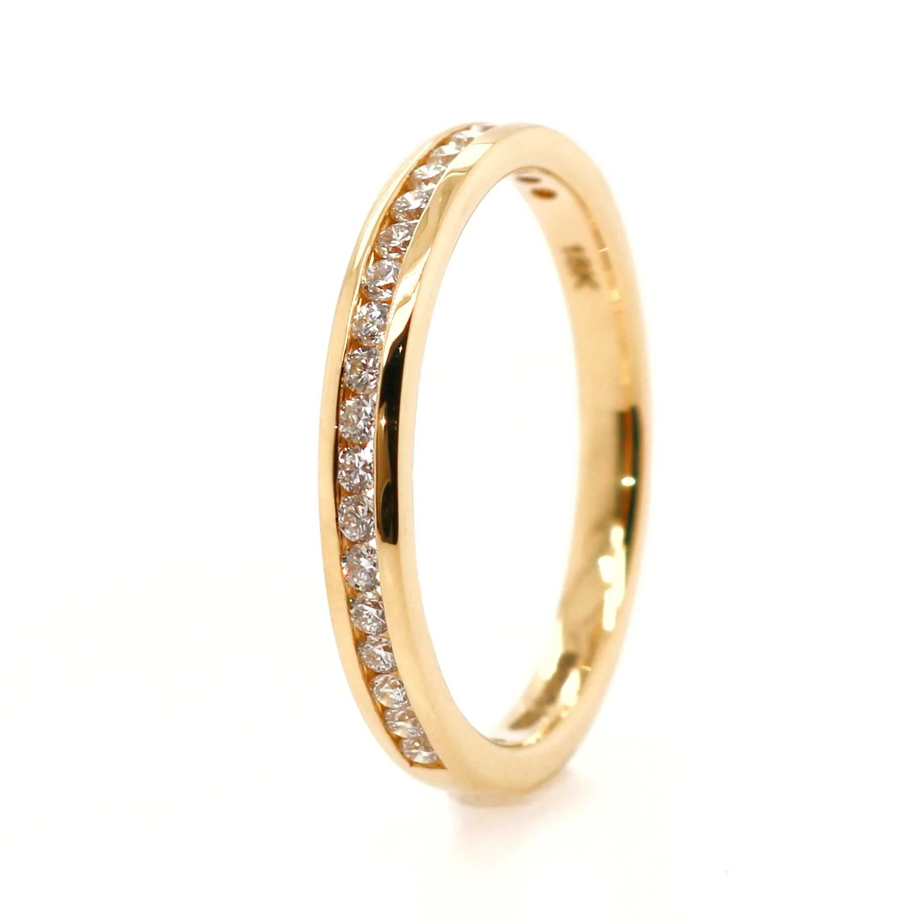 18ct Yellow Gold 0.25ct Laboratory Grown Round Brilliant Cut Diamond Half Eternity Ring