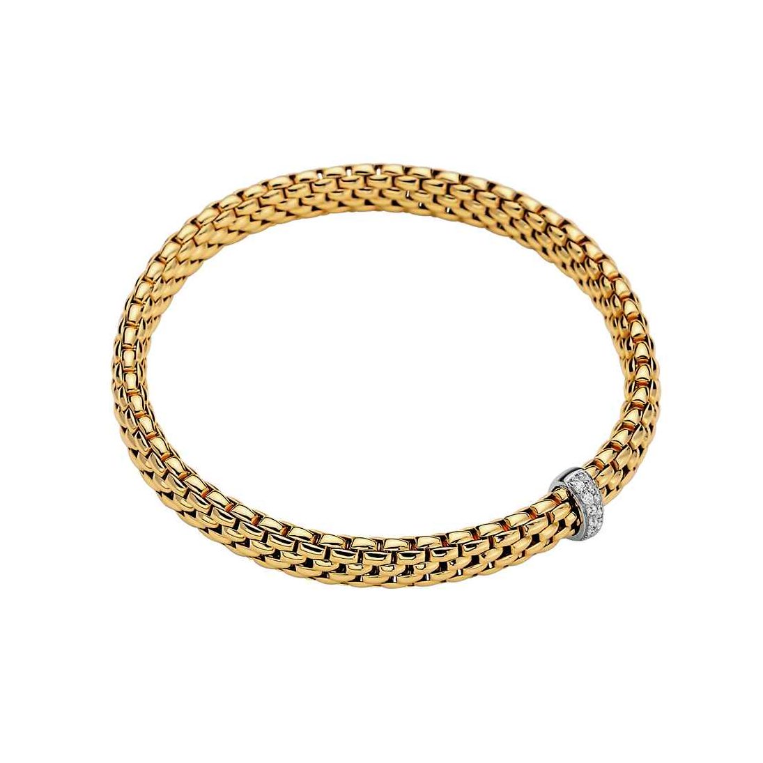 FOPE Vendome Flex'it 18ct Yellow Gold Diamond Bracelet
