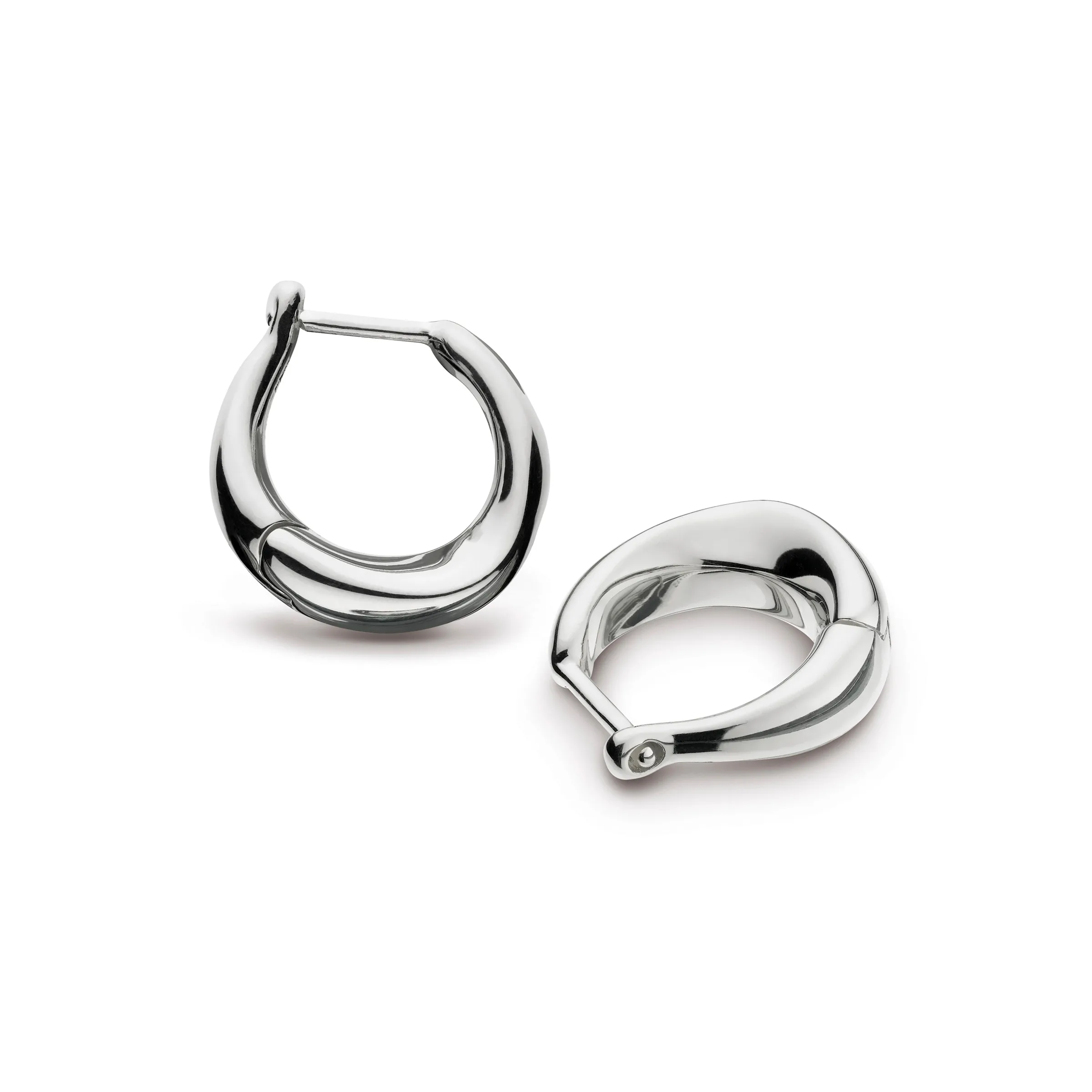 Kit Heath Bevel Cirque Small Hinged Huggie Hoop Earrings