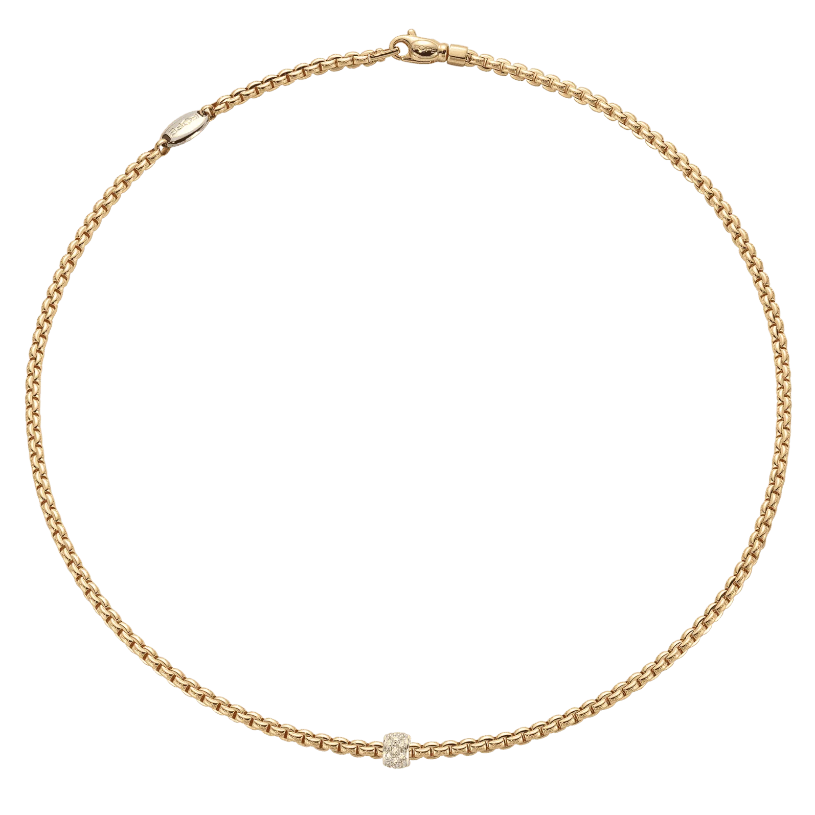 FOPE Eka 18ct Yellow Gold Diamond Necklace