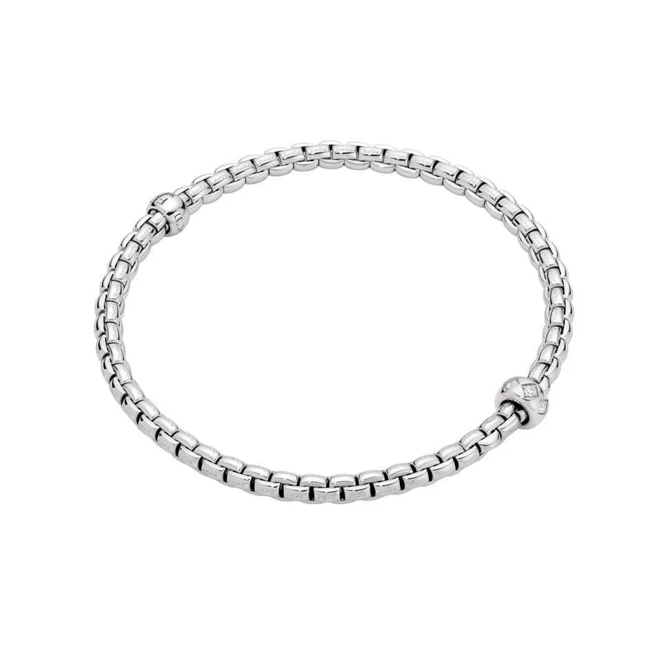 FOPE Eka Flex'it 18ct White Gold Diamond Bracelet