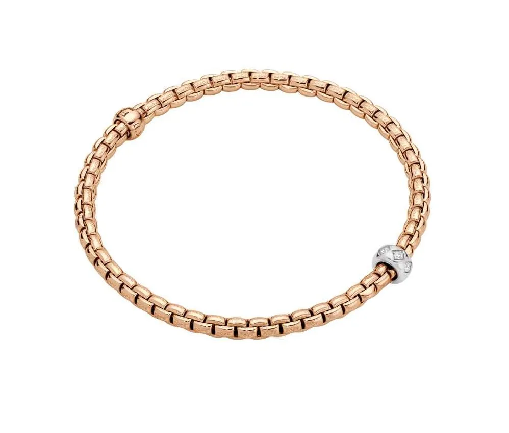 FOPE Eka Flex'it 18ct Rose Gold Diamond Bracelet
