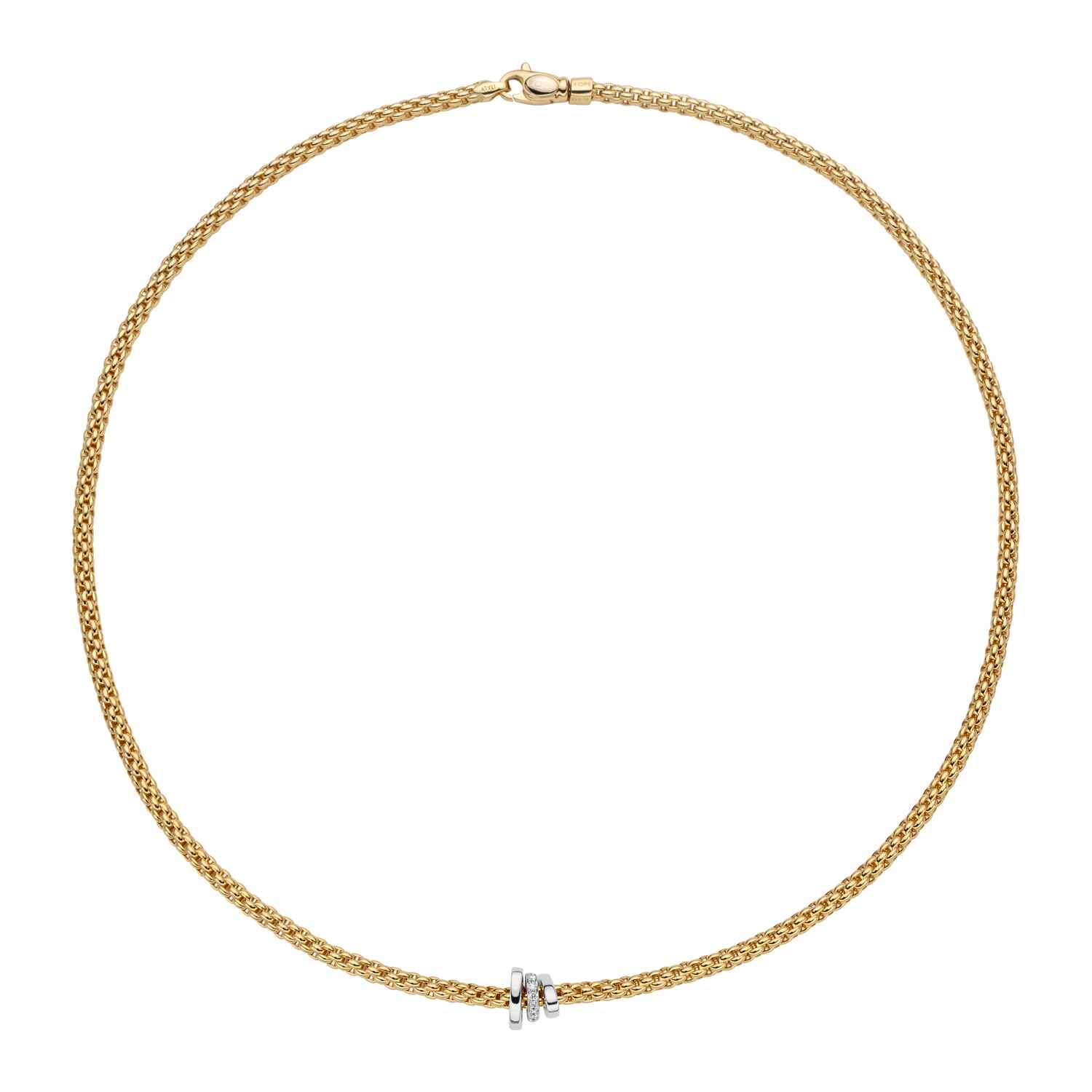 FOPE Prima Flex'it 18ct Yellow Gold Diamond Necklace