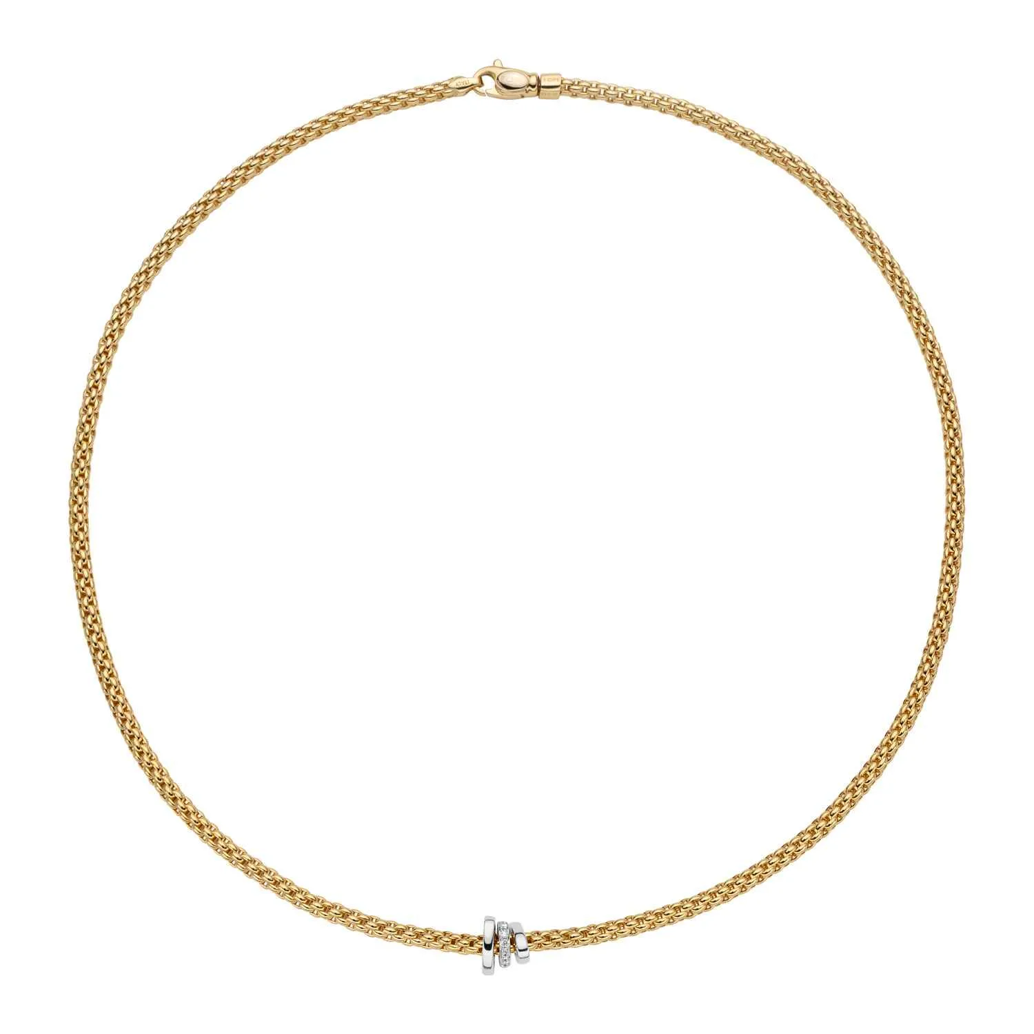 FOPE Prima Flex'it 18ct Yellow Gold Diamond Necklace