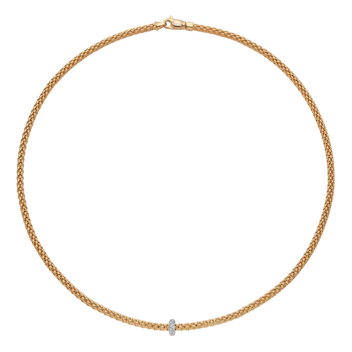 FOPE Prima Flex'it 18ct Yellow Gold Diamond Necklace