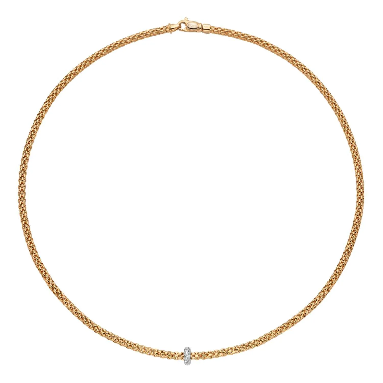 FOPE Prima Flex'it 18ct Yellow Gold Diamond Necklace