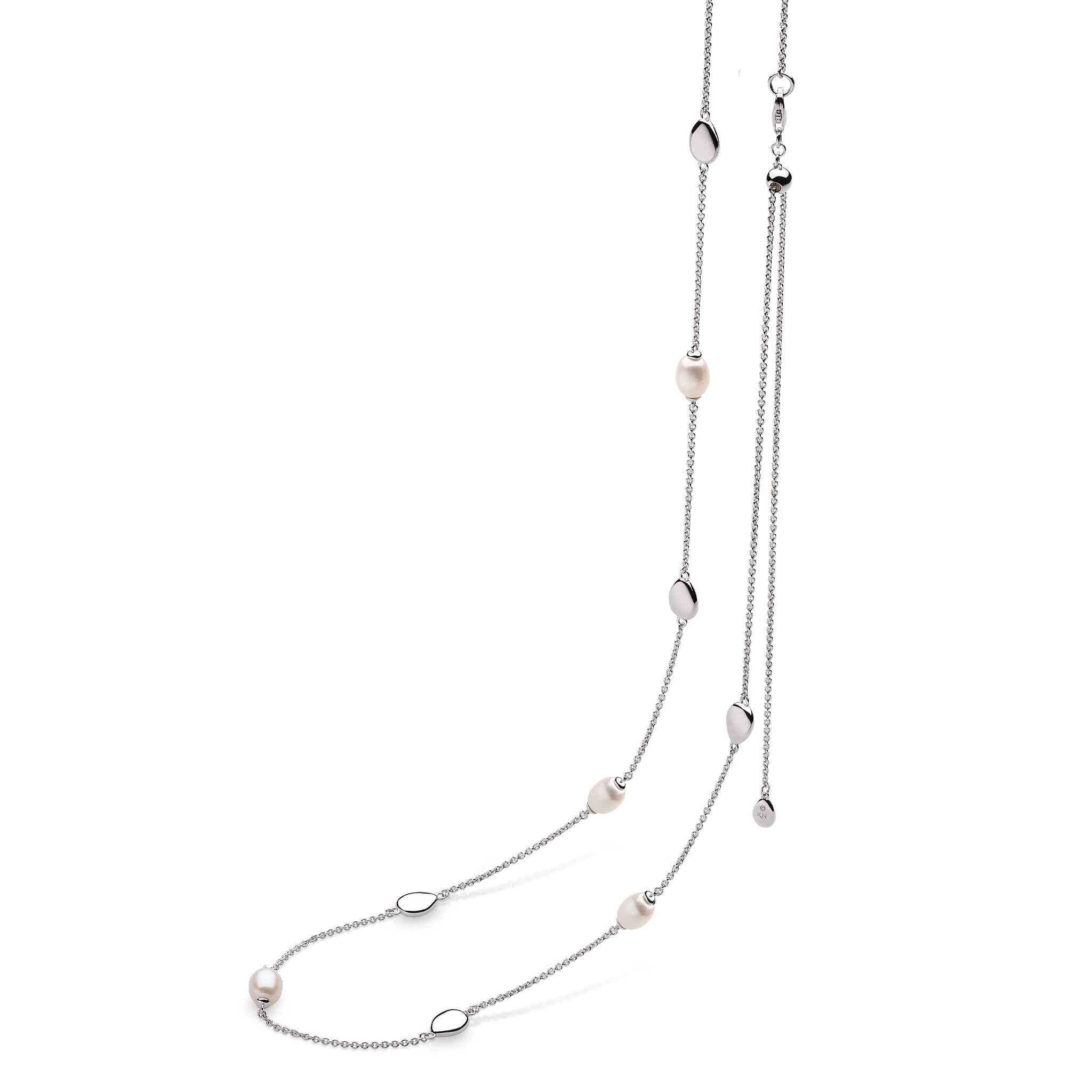 Kit Heath Coast Pebble Freshwater Pearl Station Toggle Necklace