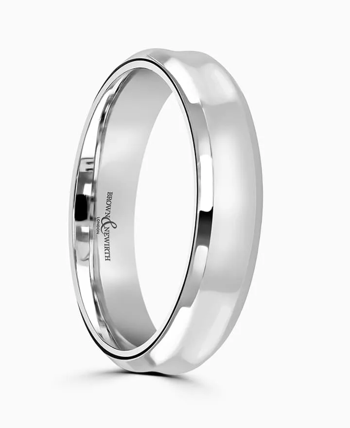 Brown & Newirth Platinum Concave Wedding Ring