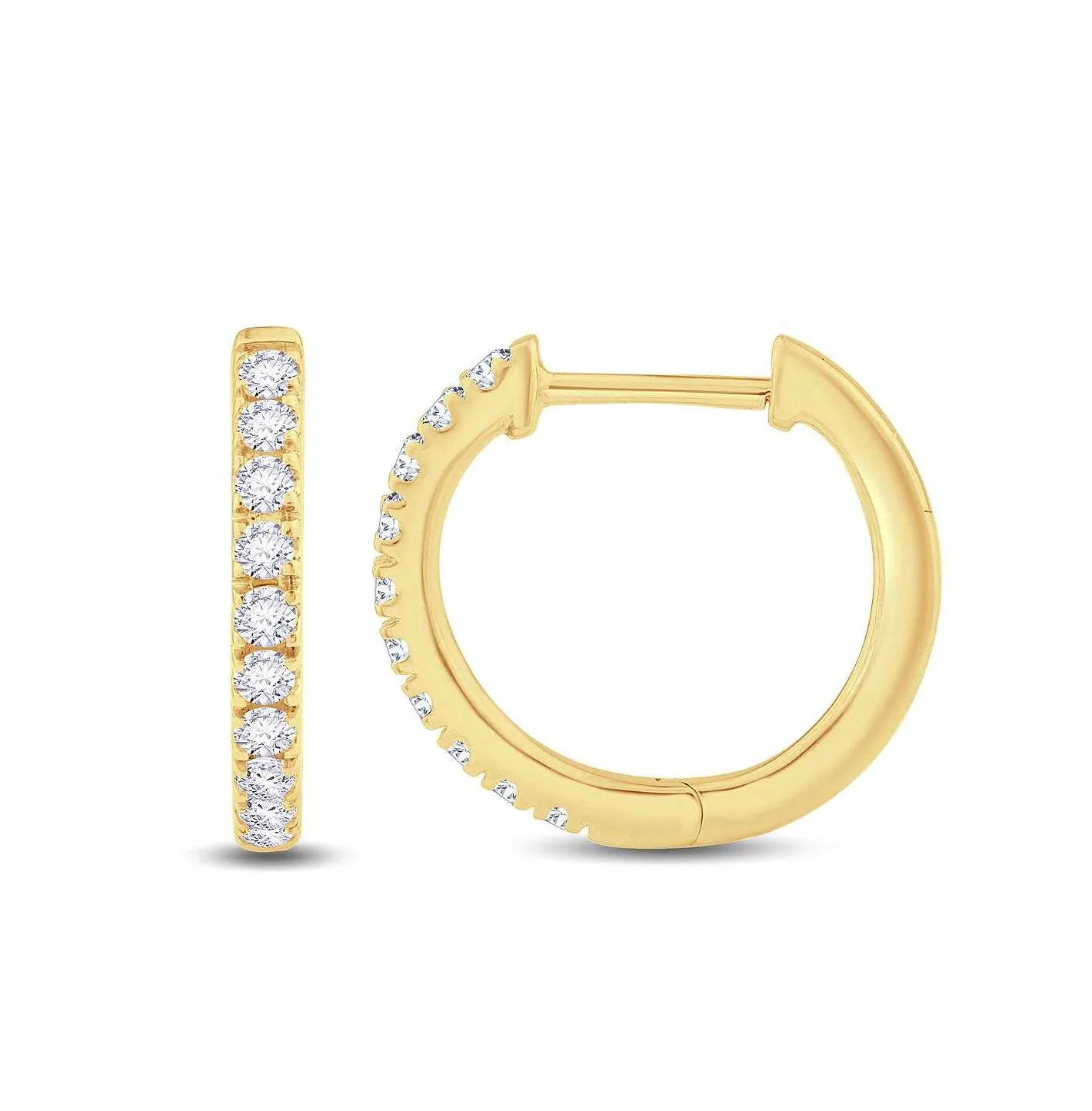 Growe 9ct Yellow Gold 1.23ct Laboratory Grown Round Cut Diamond Hoop Earrings