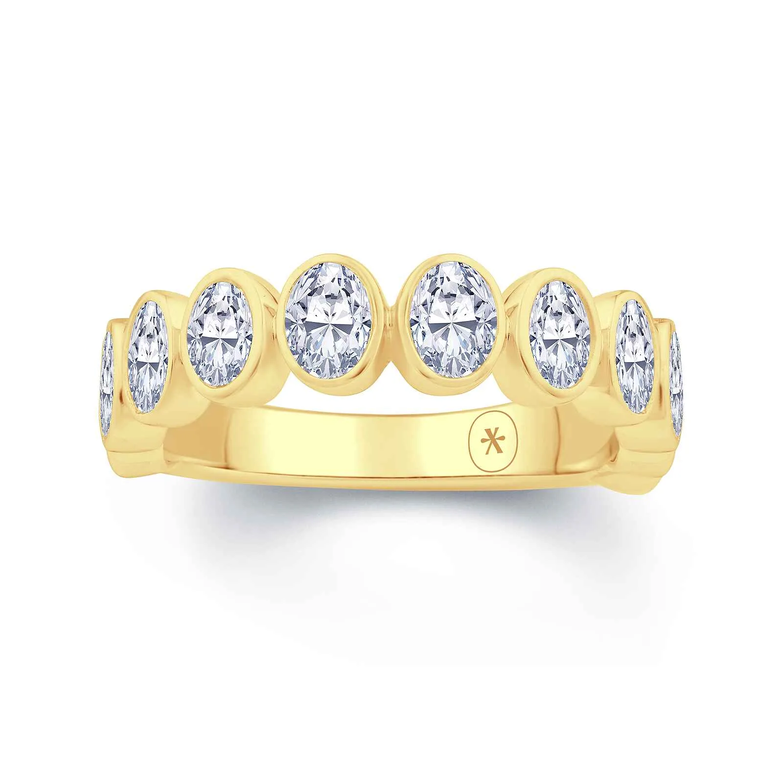 Growe 18ct Yellow Gold 1.55ct Laboratory Grown Oval Cut Diamond Eternity Ring