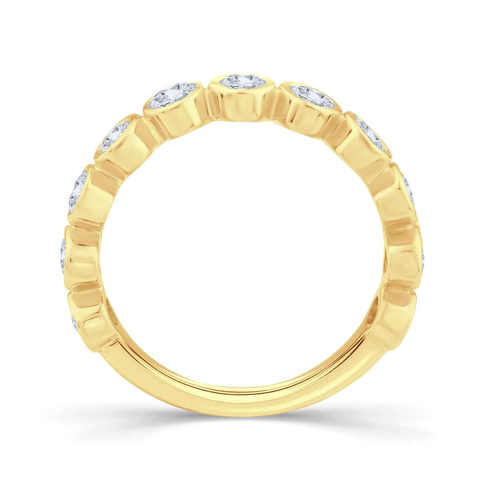 Growe 18ct Yellow Gold 1.55ct Laboratory Grown Oval Cut Diamond Eternity Ring - Image 3