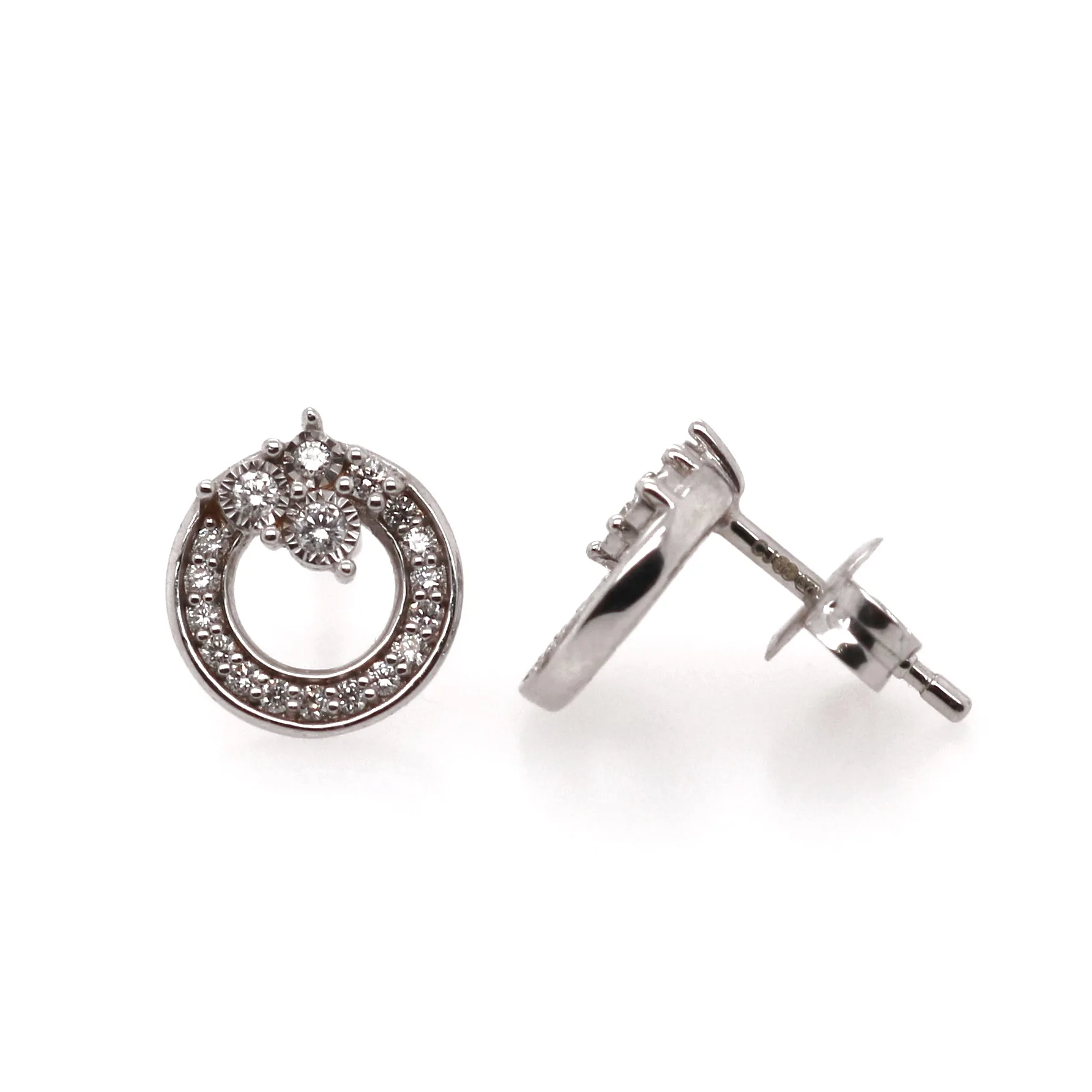 Debut 9ct White Gold Illusion Set 0.21ct Diamond Studs