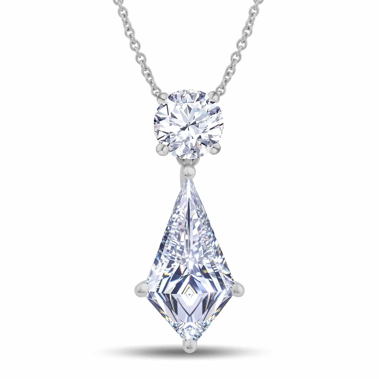 Growe 18ct White Gold 0.97ct Laboratory Grown Mixed Cut Diamond Necklace