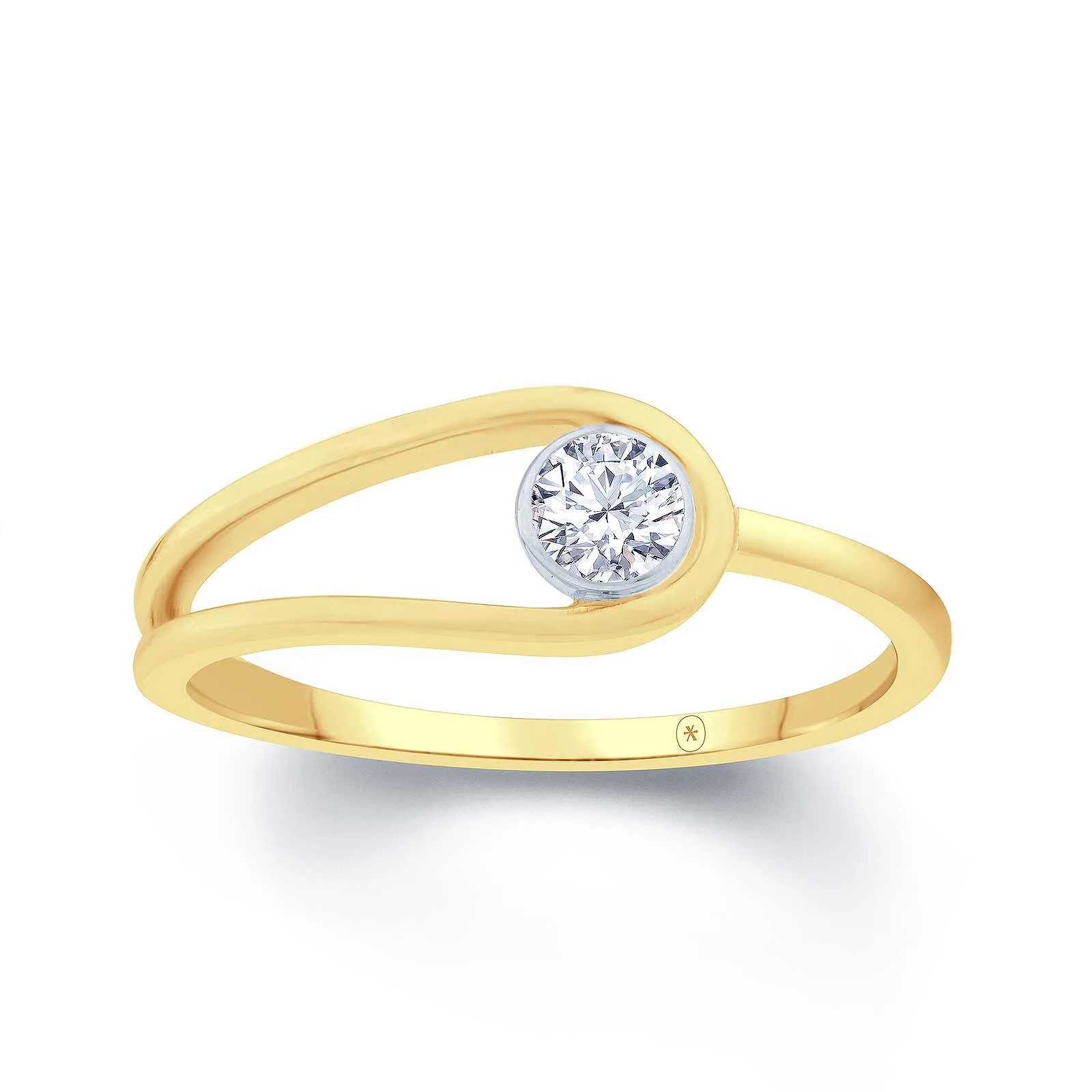 Growe 9ct Yellow Gold 0.15ct Laboratory Grown Round Brilliant Cut Diamond Ring