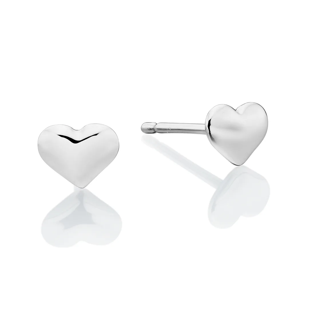Little Star Phoebe Silver Heart Children's Studs