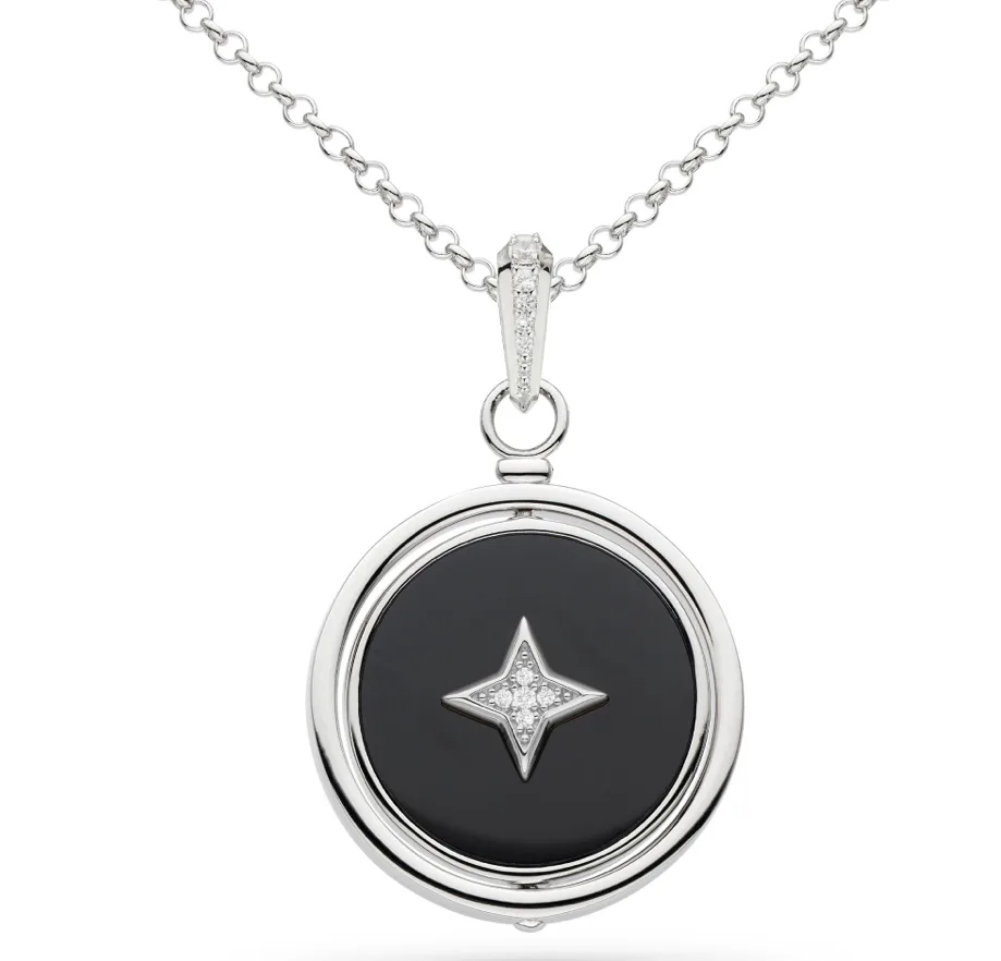 Kit Heath Revival Astoria Nocturne Onyx Spinner Necklace