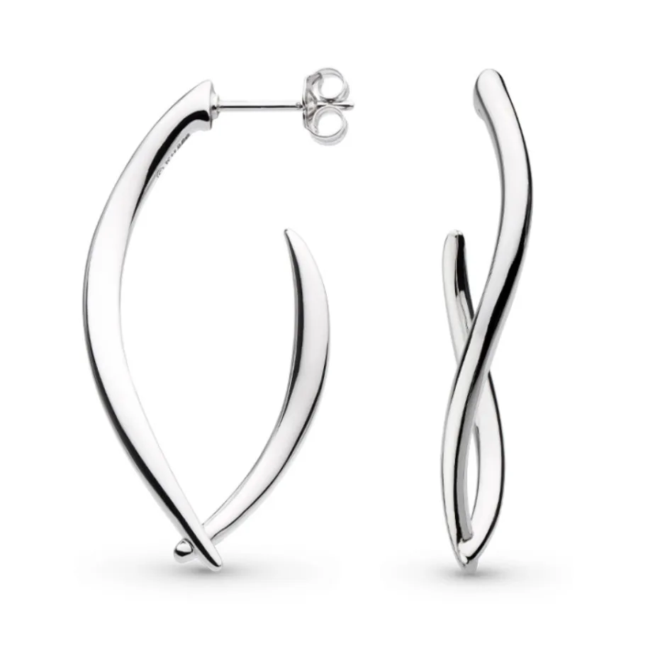 Kit Heath Entwine Twine Twist Link Grande Hoop Earrings